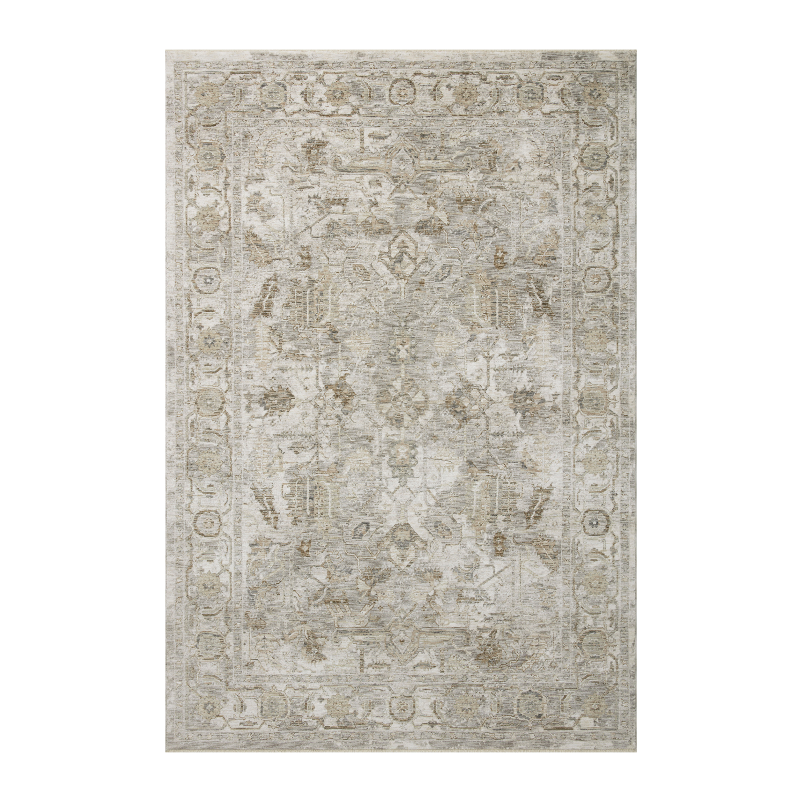 Amber Lewis x Loloi Honora Grey / Taupe Rug 0-patterned rugs Loloi 18" x 18" Sample
