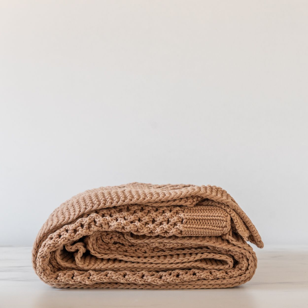 Autumn Honeycomb Knit Throw Blanket - Rug & Weave