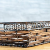 Antique Wood Basket - Rug & Weave
