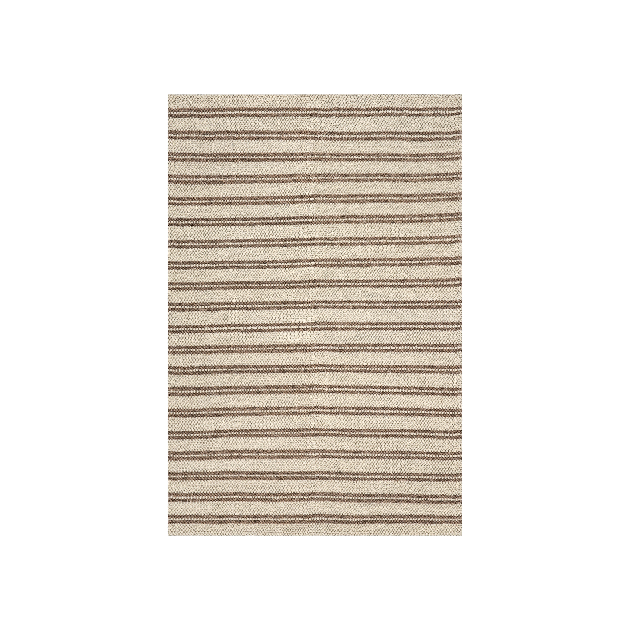 Venit Modern Striped Farmhouse Rug RUGS - wool Dash & Albert Brown 2' x 3'