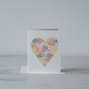 Modern Floral Heart Card - Rug & Weave