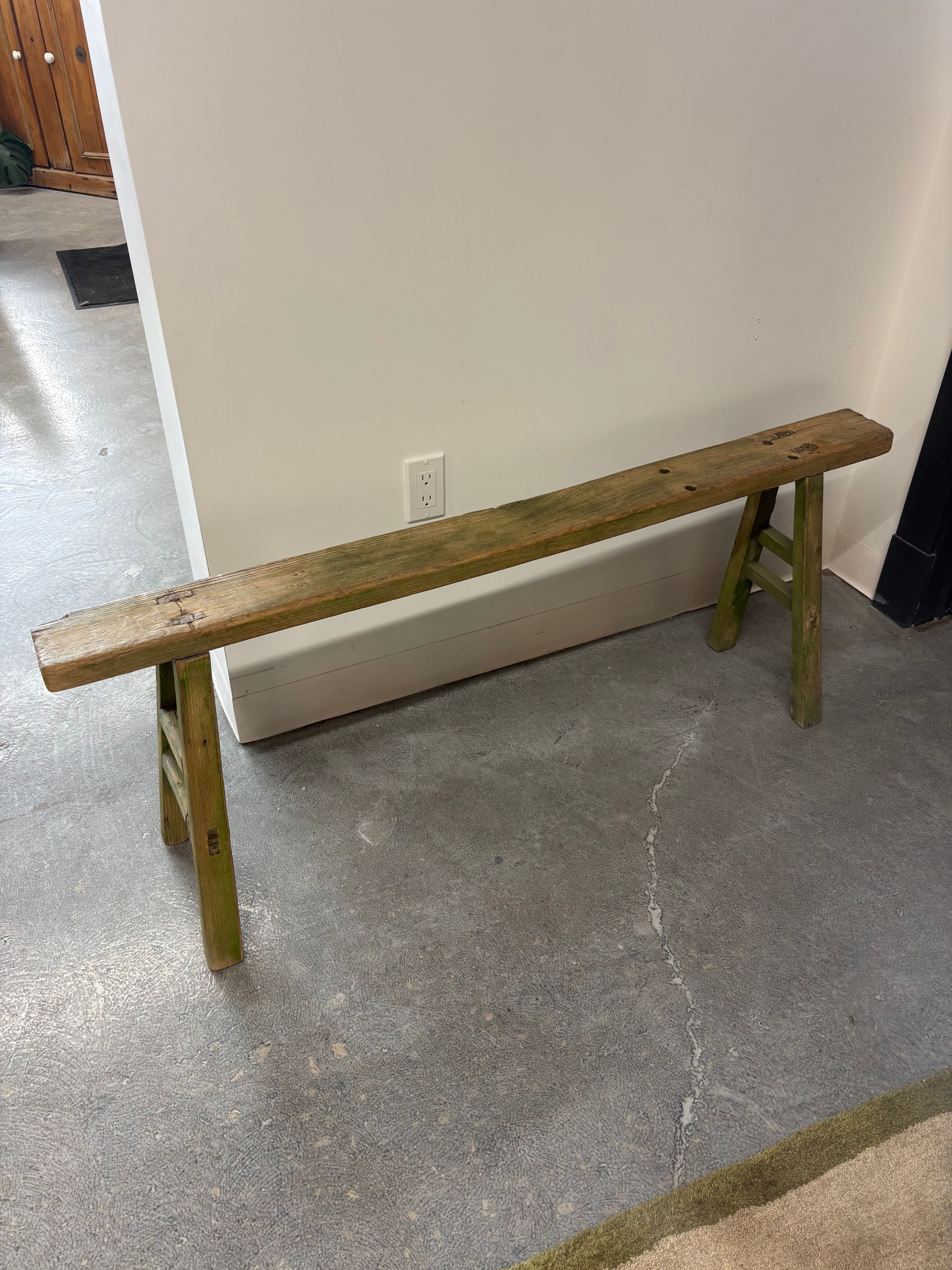 FLOOR MODEL - Vintage Wood Bench FURNITURE - floor model Blue Ocean Traders