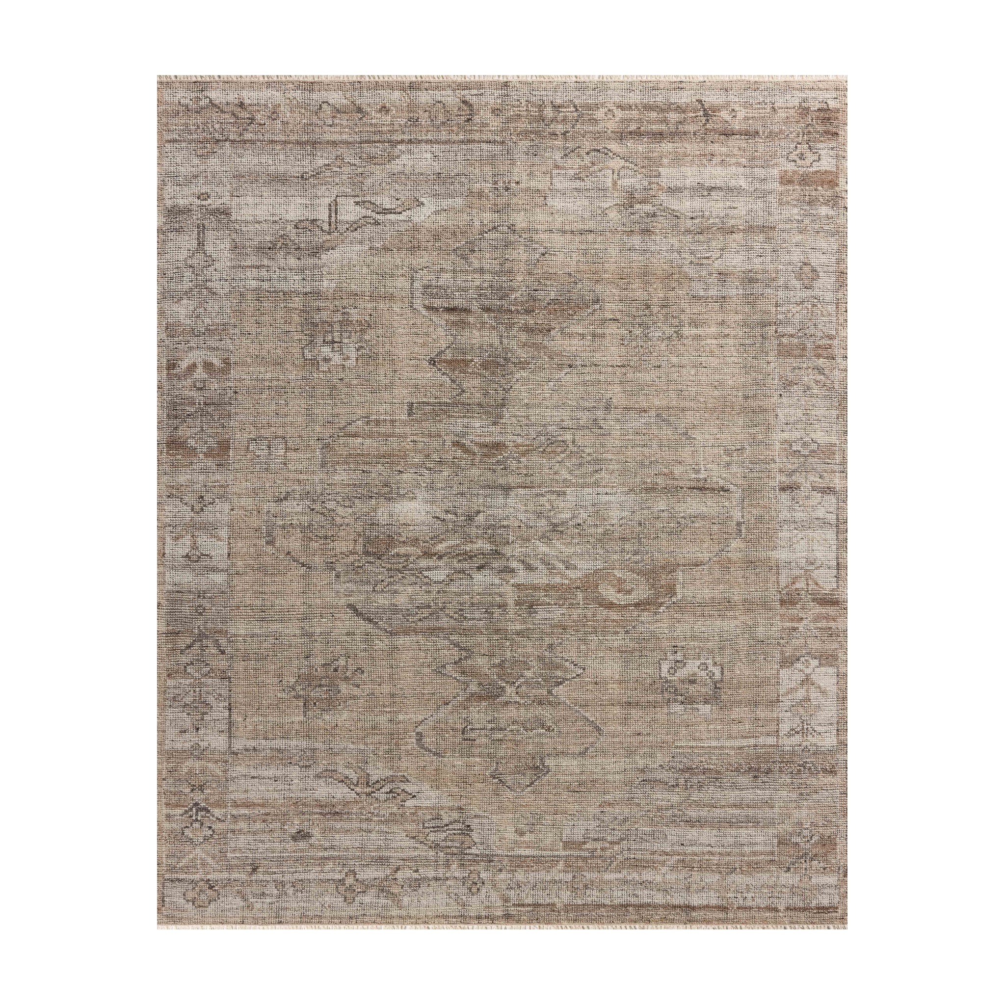 Joanna Gaines x Loloi Abigail Mocha / Smoke Rug, 18" x 18"