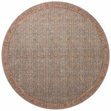Angela Rose x Loloi Aubrey Blue/ Terracotta Rug 0-RUGS Loloi