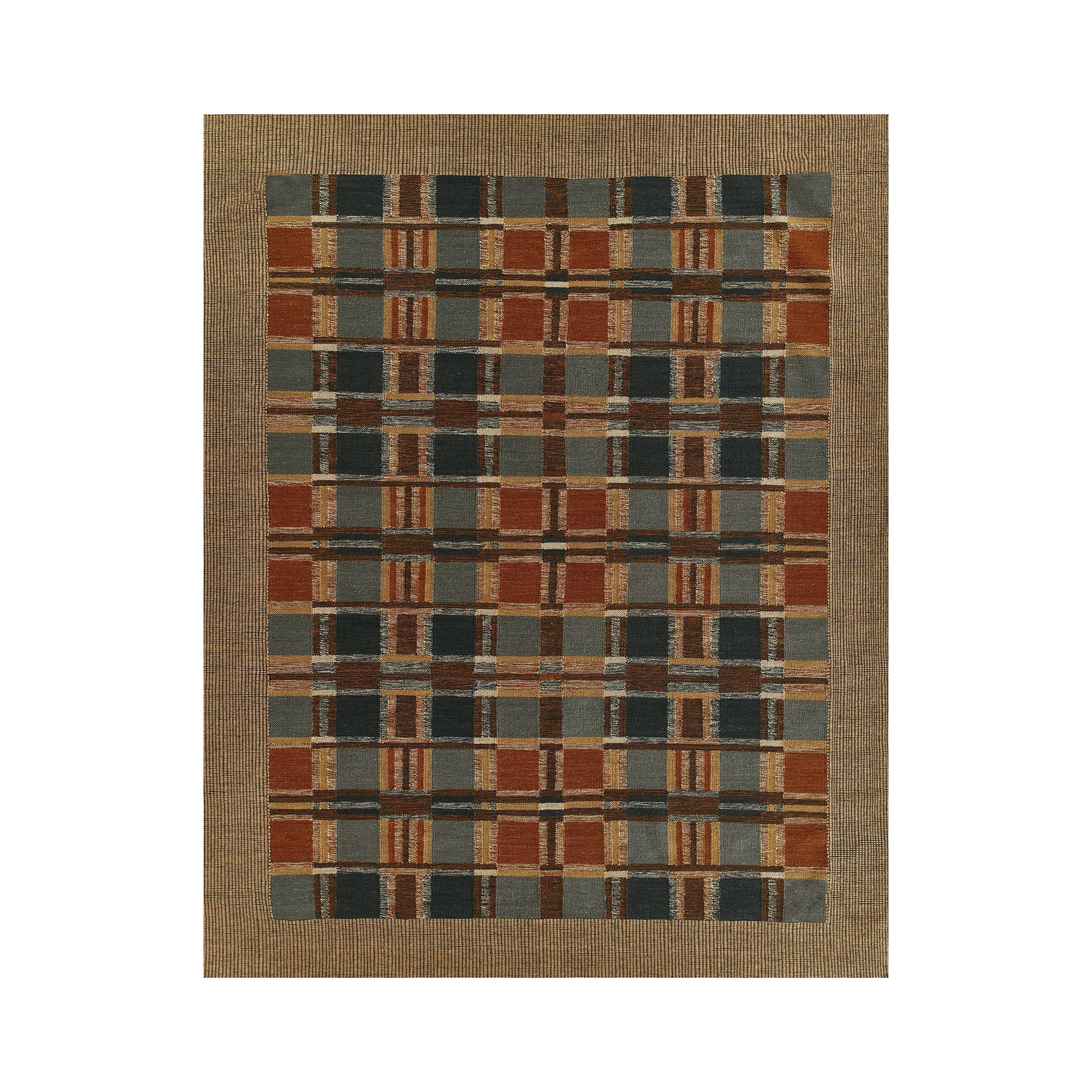 Alba Plaid Hand Woven Rug RUGS - wool Momeni 2'6" X 8'