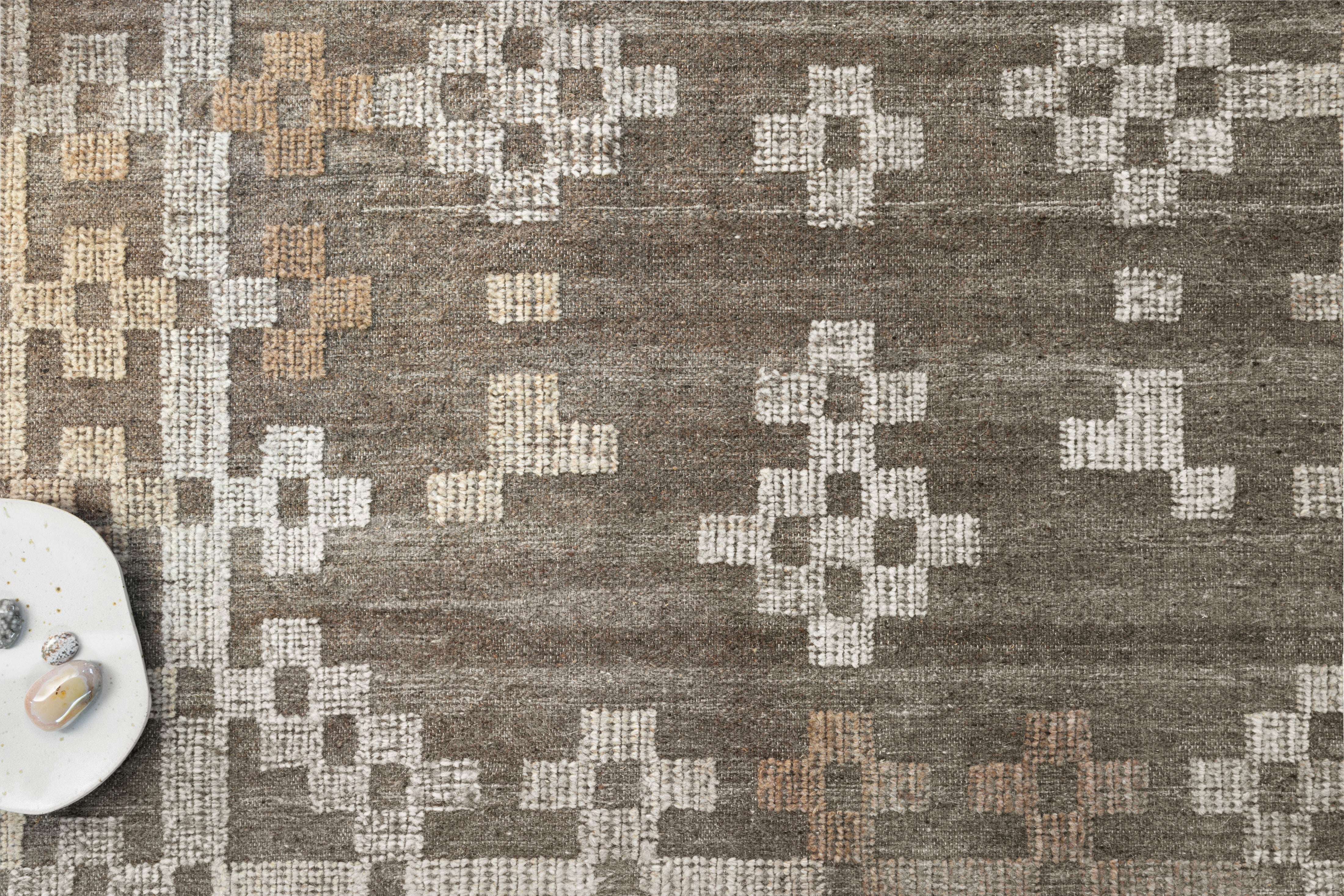 Loloi Akina Charcoal / Taupe Rug RUGS - wool Loloi