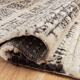 Chris Loves Julia x Loloi Alice Cream / Charcoal Rug No.2 RUGS - synthetic Loloi