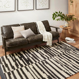 Chris Loves Julia x Loloi Alice Cream / Charcoal Stripes Rug