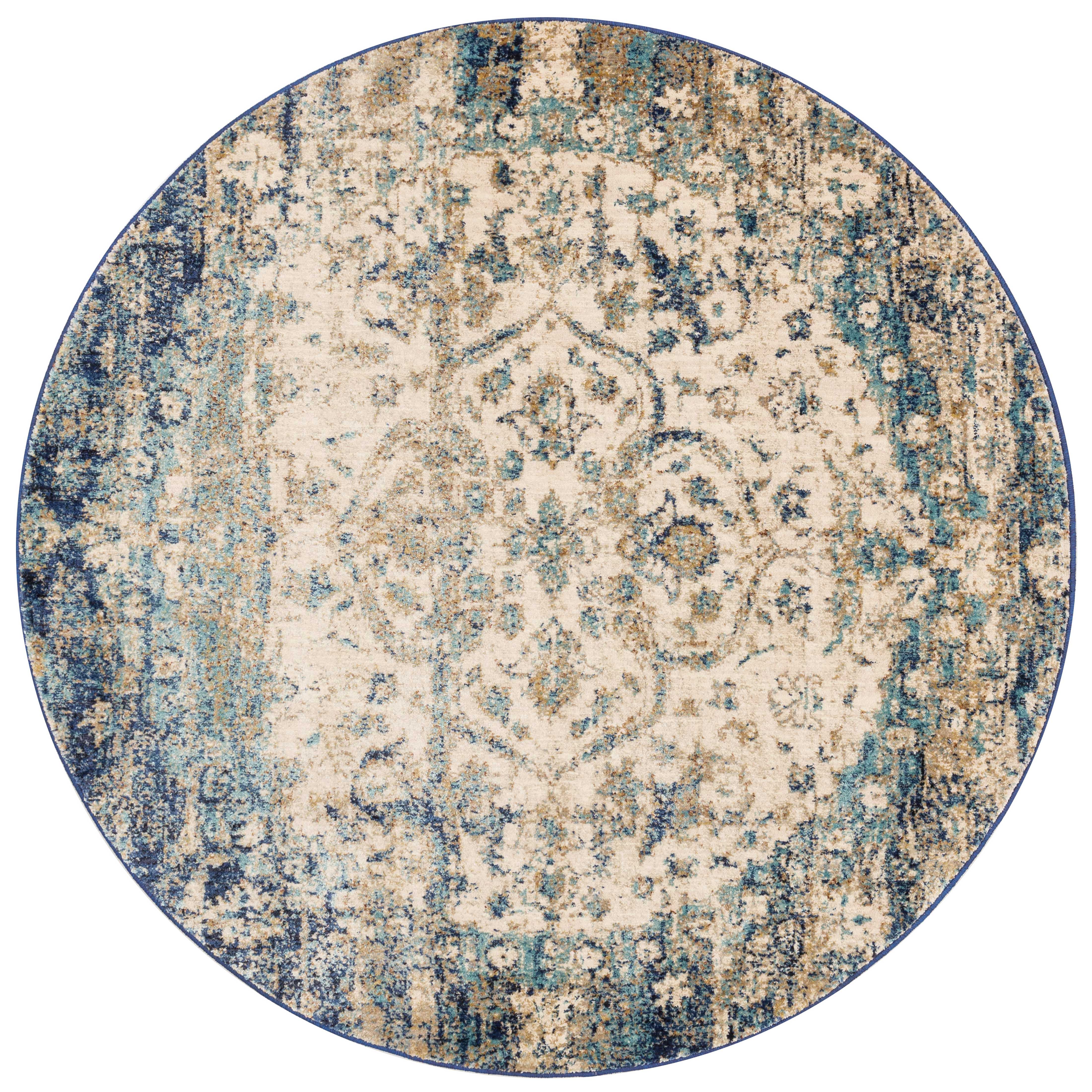 Loloi Anastasia Blue / Ivory Rug RUGS - synthetic Loloi