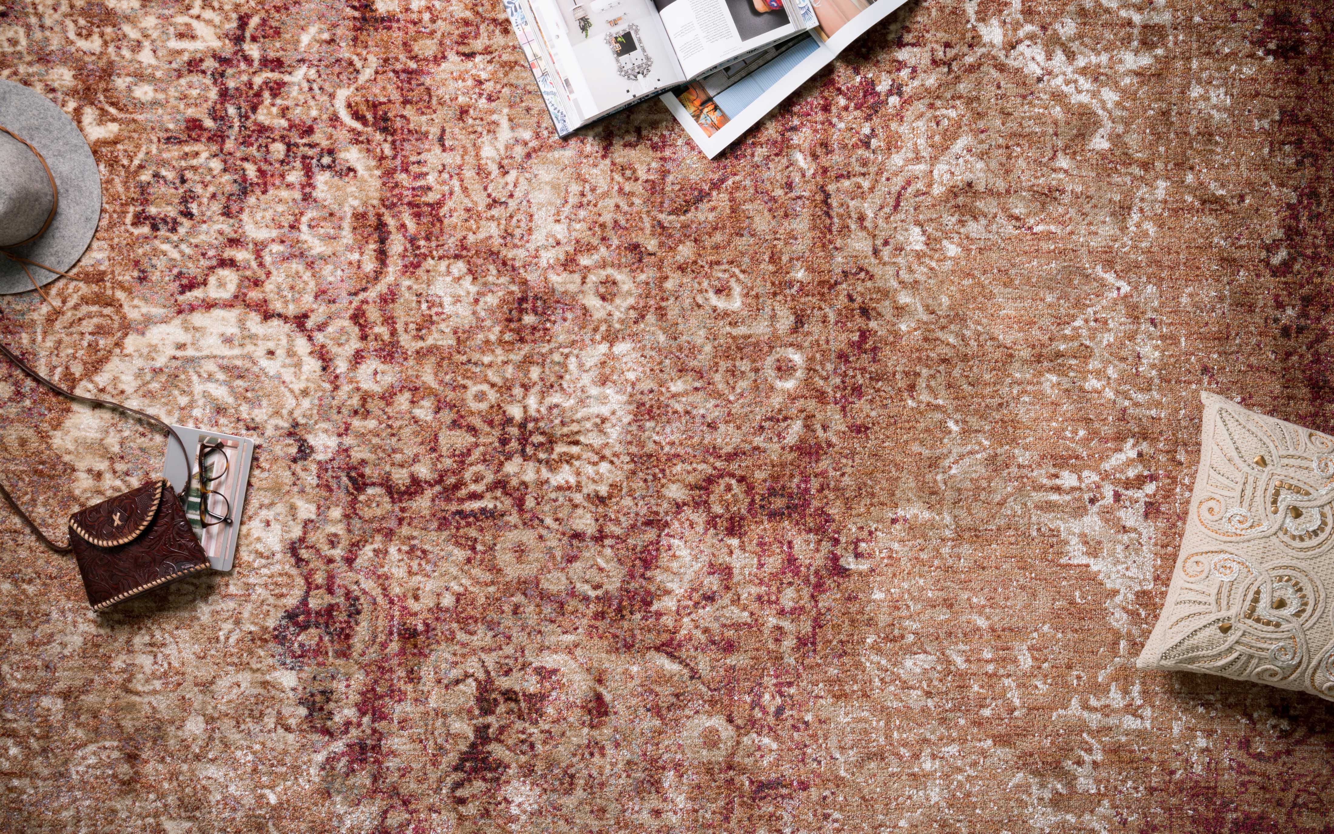 Loloi Anastasia Copper / Ivory Rug RUGS - synthetic Loloi
