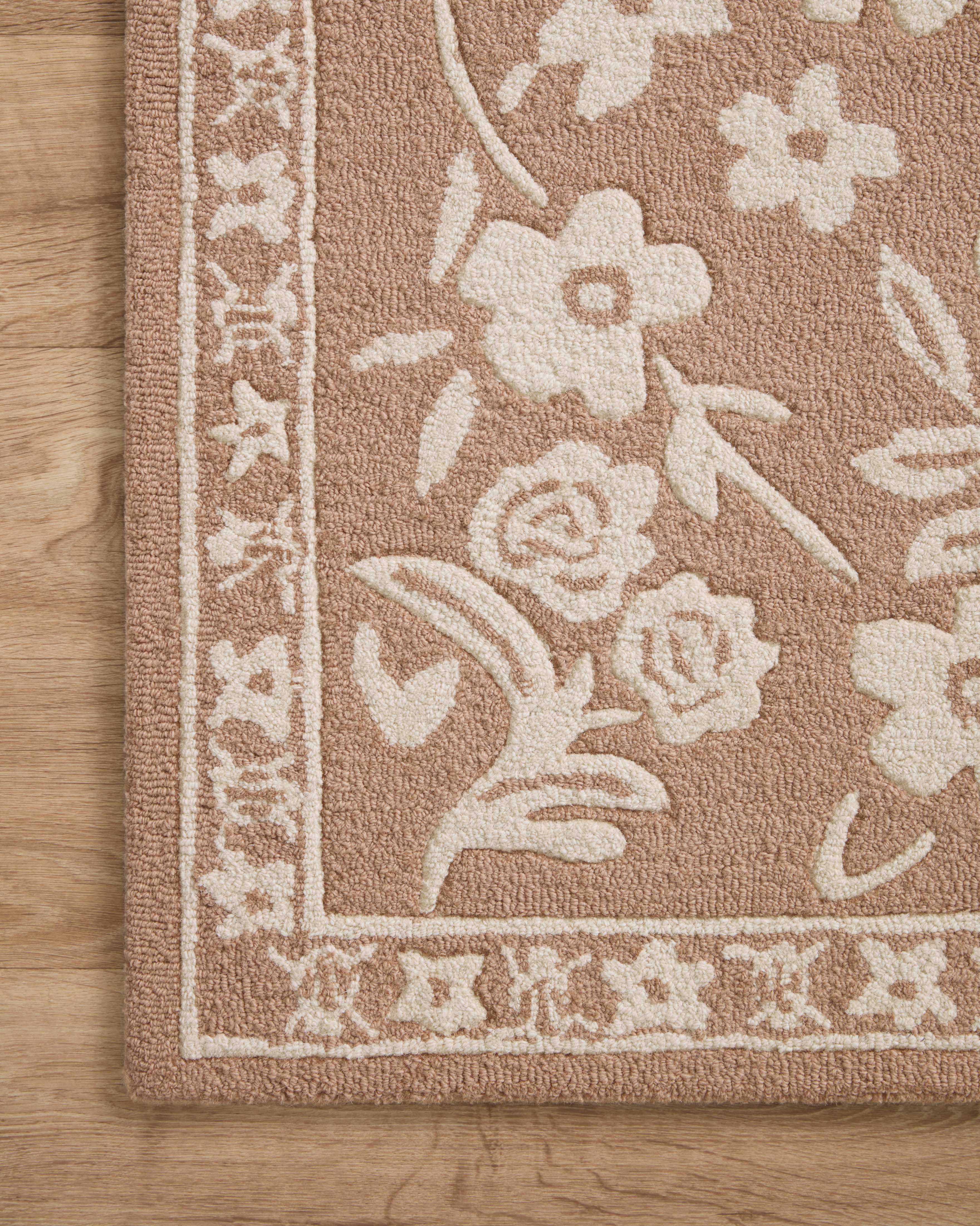 Rifle Paper Co. X Loloi/ Arboretum Rose Garden Rust Rug 3 - RUGS - patterned Loloi