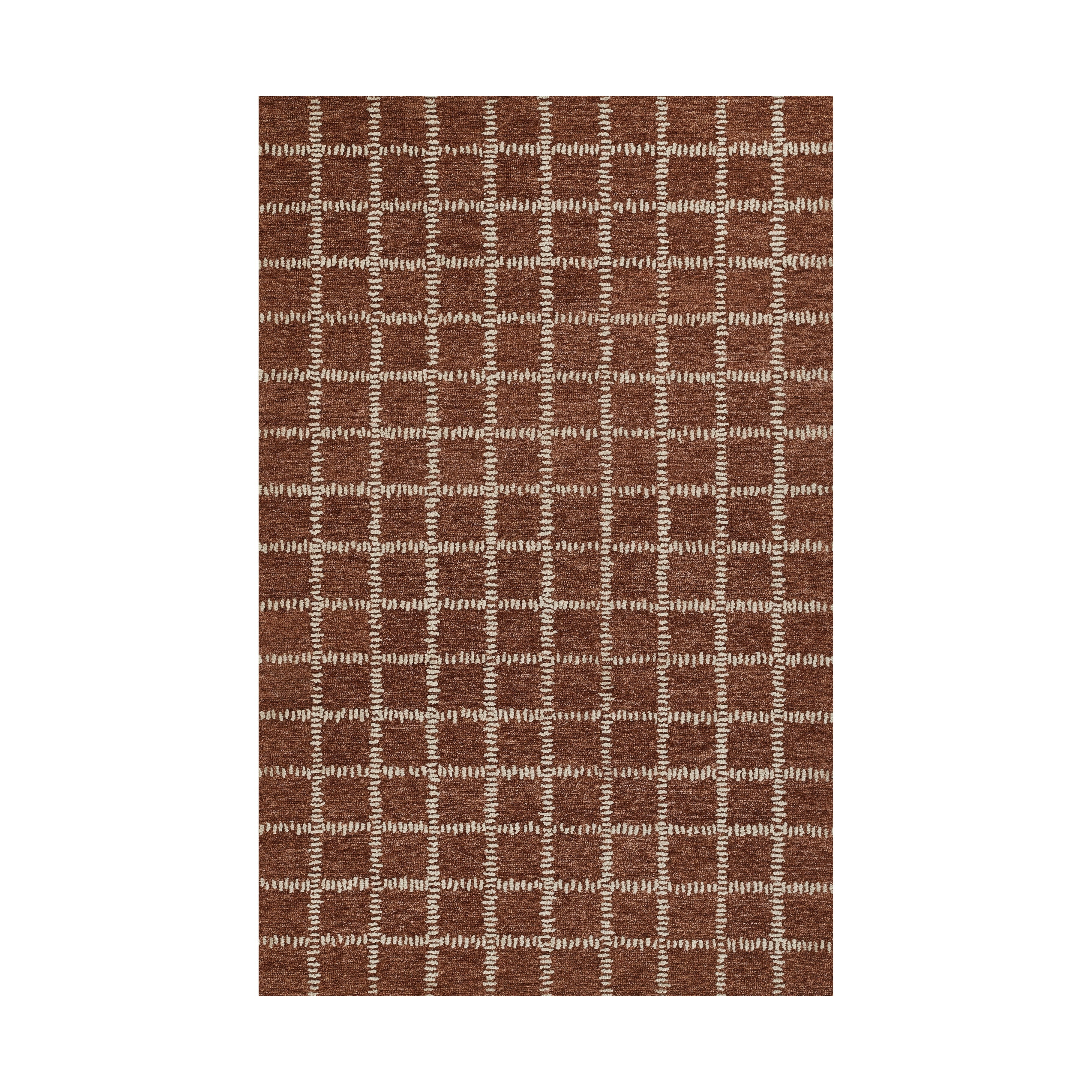 Archie Gridwork Hand Tufted Rug RUGS - wool Momeni Rust 2' x 3'