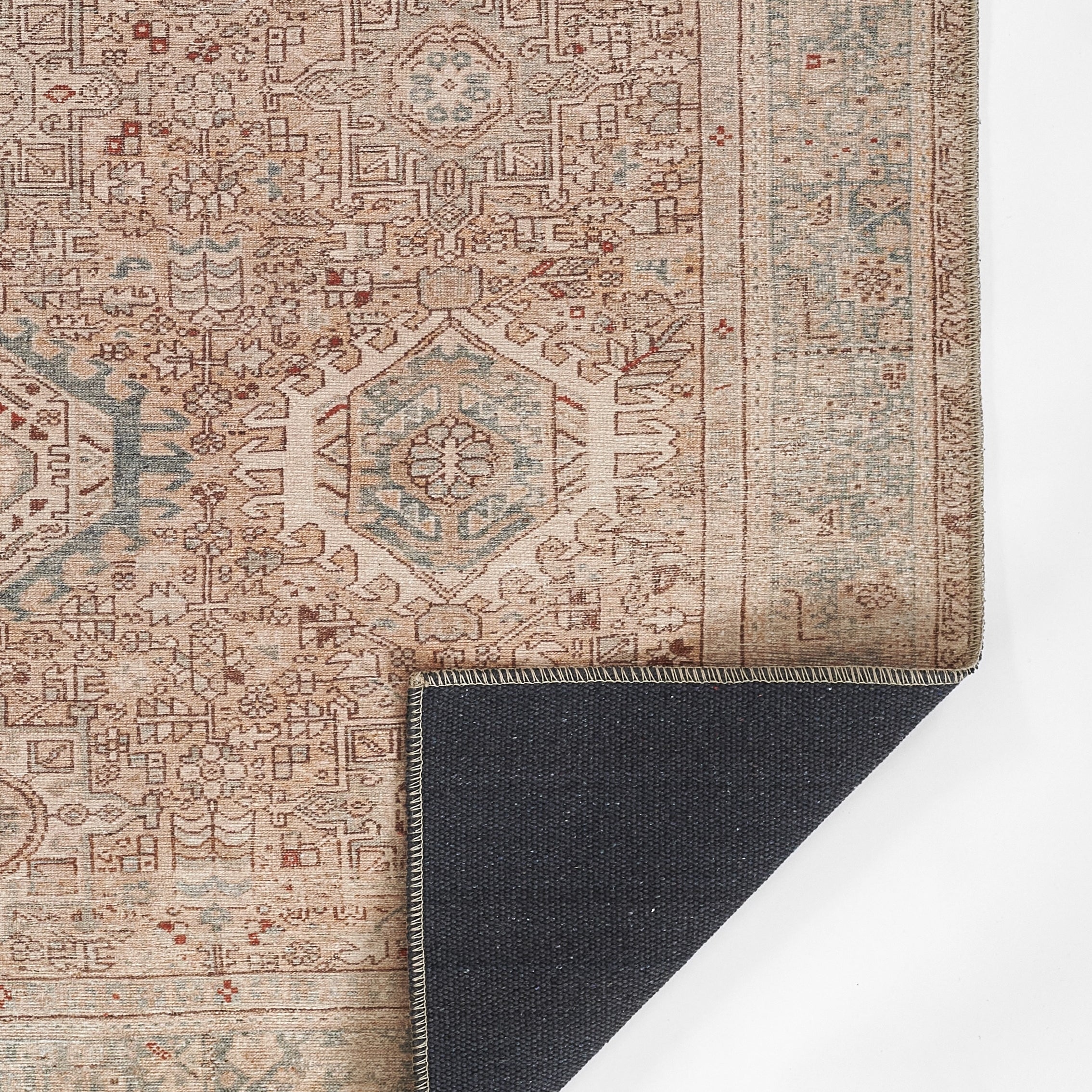 Ariyah Salmon / Sky Rug RUGS - synthetic Momeni