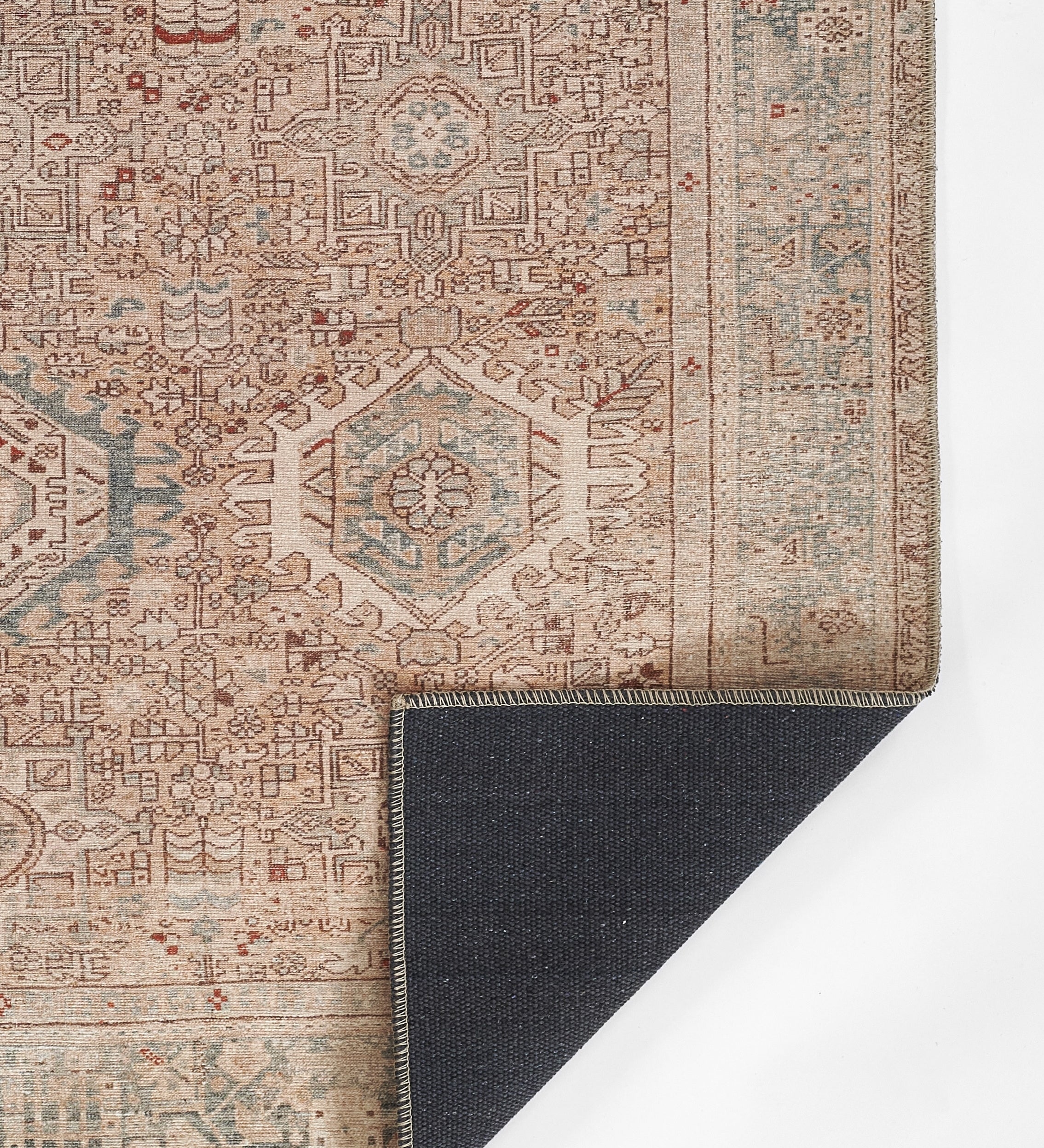 Ariyah Salmon / Sky Rug RUGS - synthetic Momeni