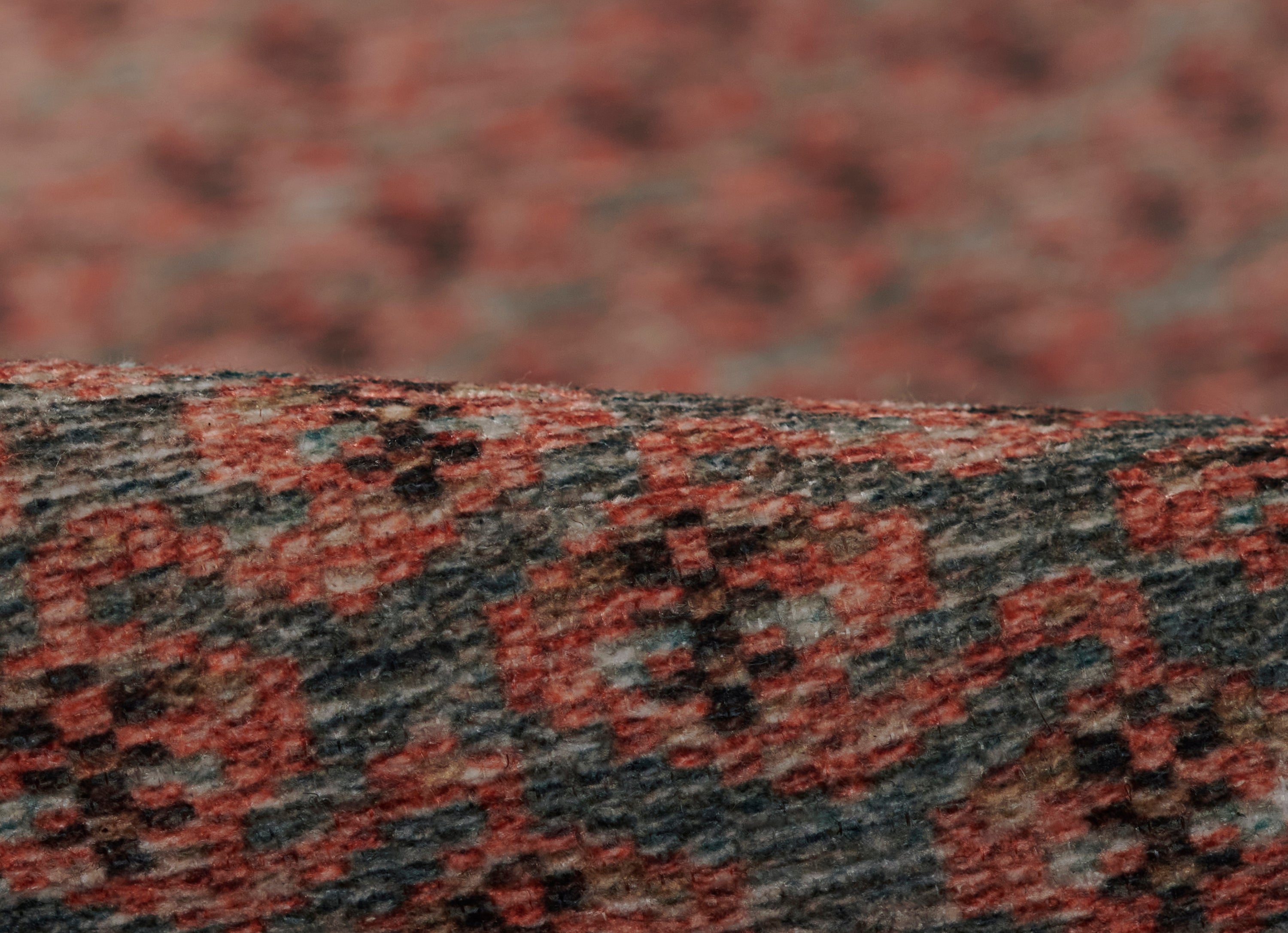 Ariyah Brick / Blue Rug RUGS - synthetic Momeni