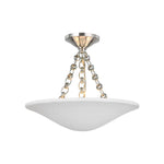 Mollino Semi Flush Mount LIGHTING - flush mount Visual Comfort - Signature Polished Nickel 24"