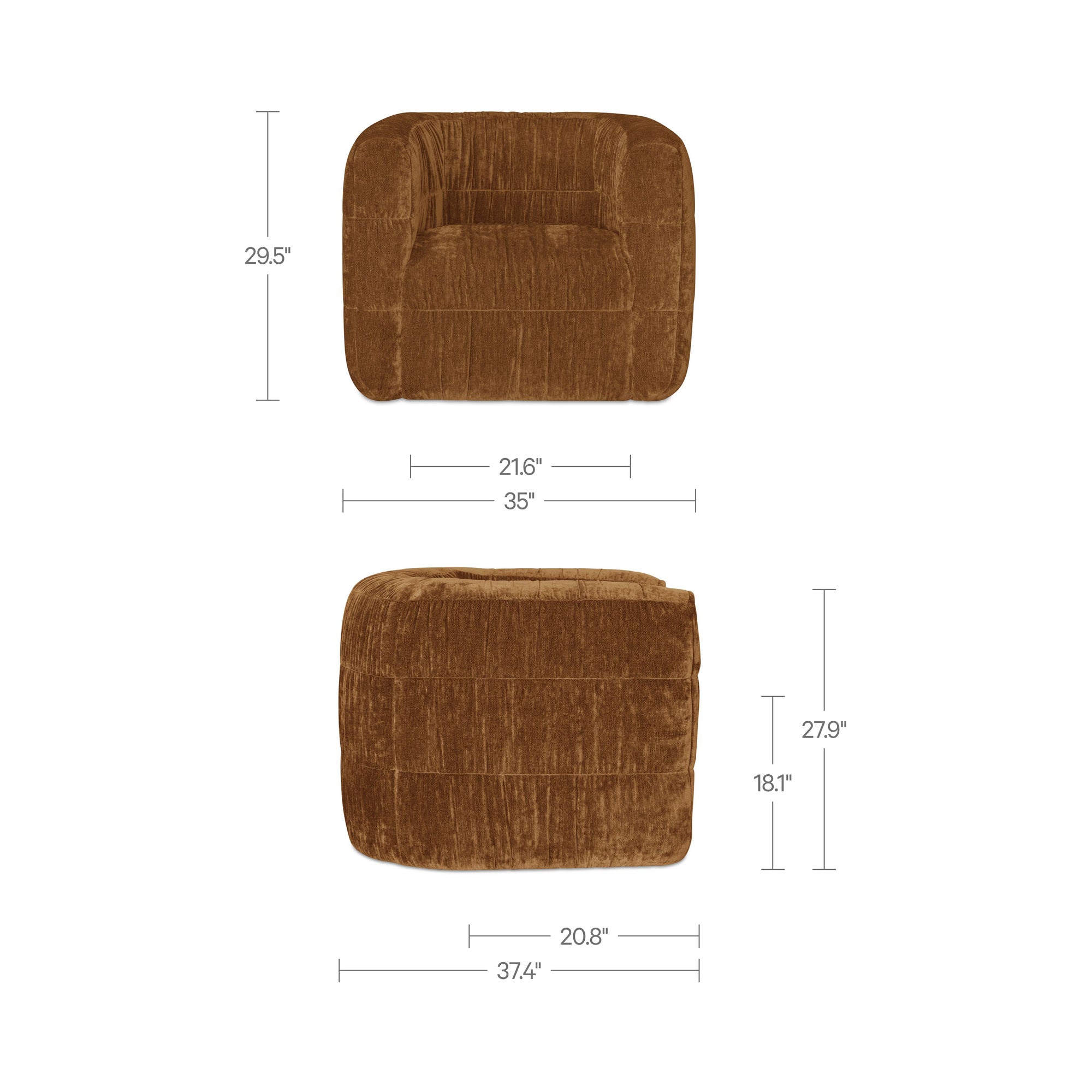 Robyn Swivel Chair FURNITURE - accent chair Moe's Furniture