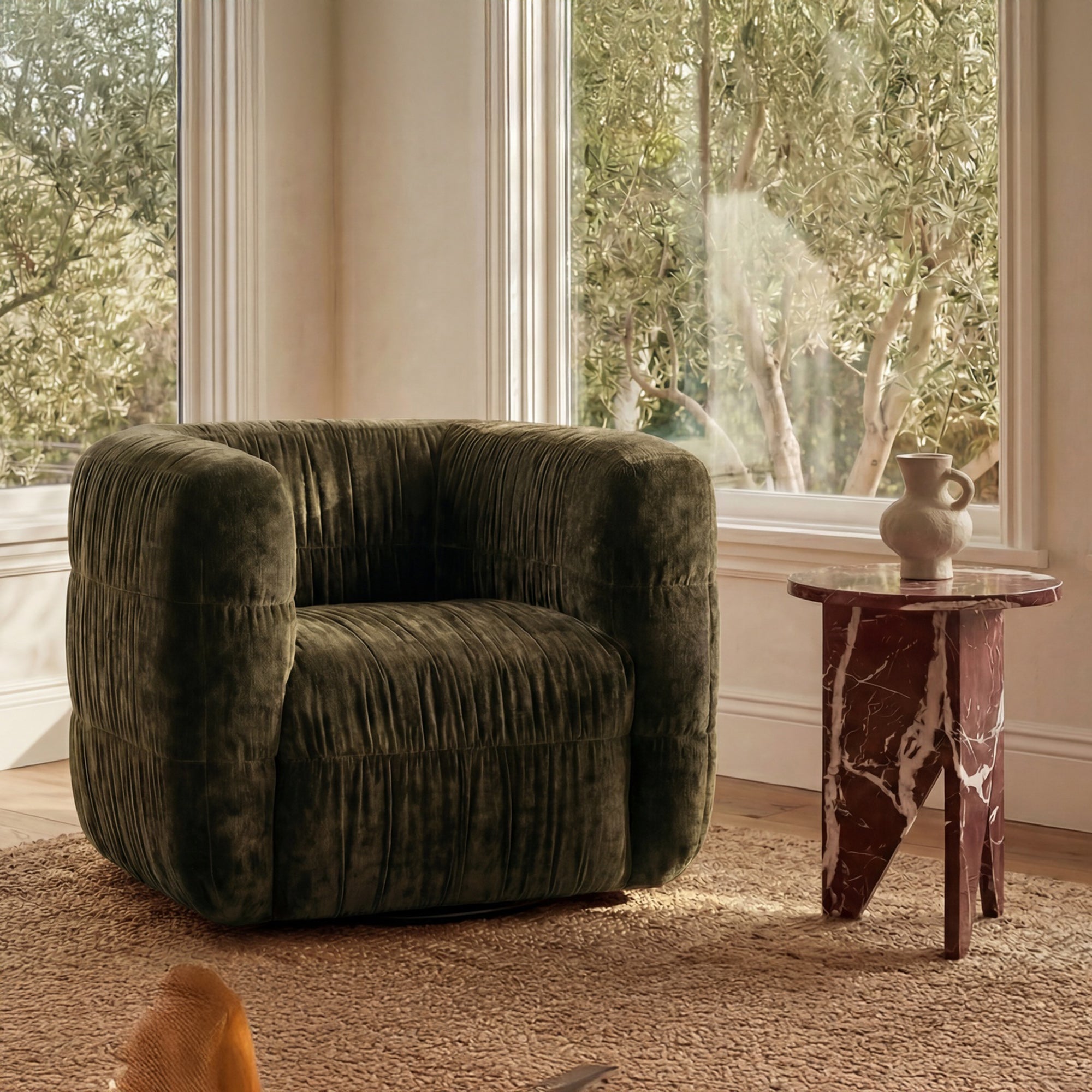 Robyn Swivel Chair FURNITURE - accent chair Moe's Furniture
