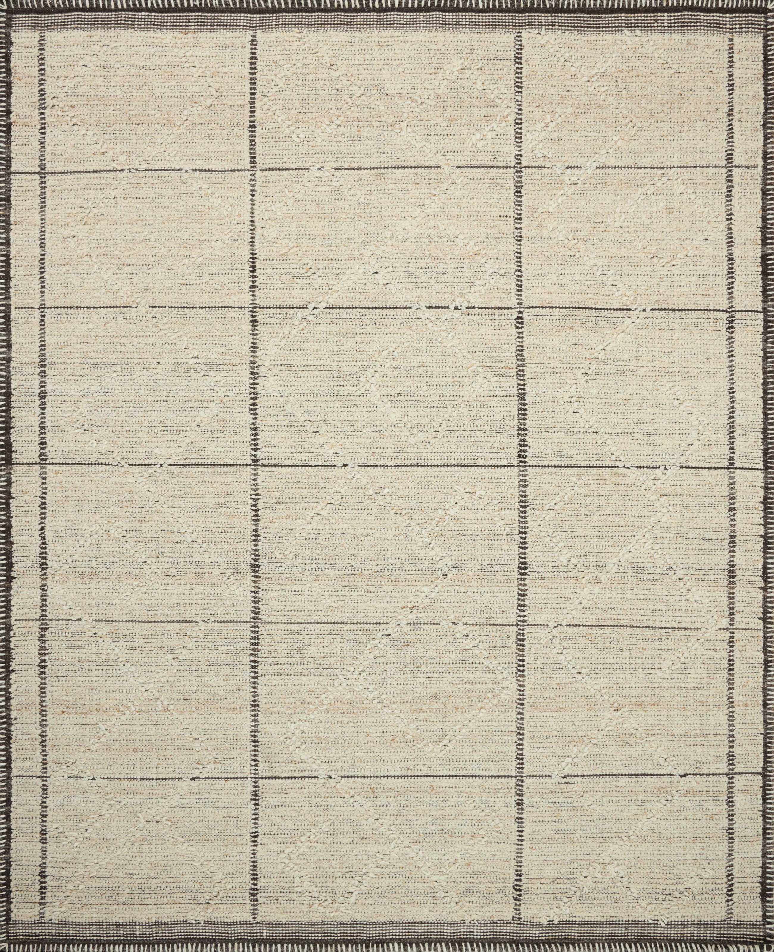 Amber Lewis x Loloi Bowie Ivory / Mocha Rug RUGS - wool Loloi