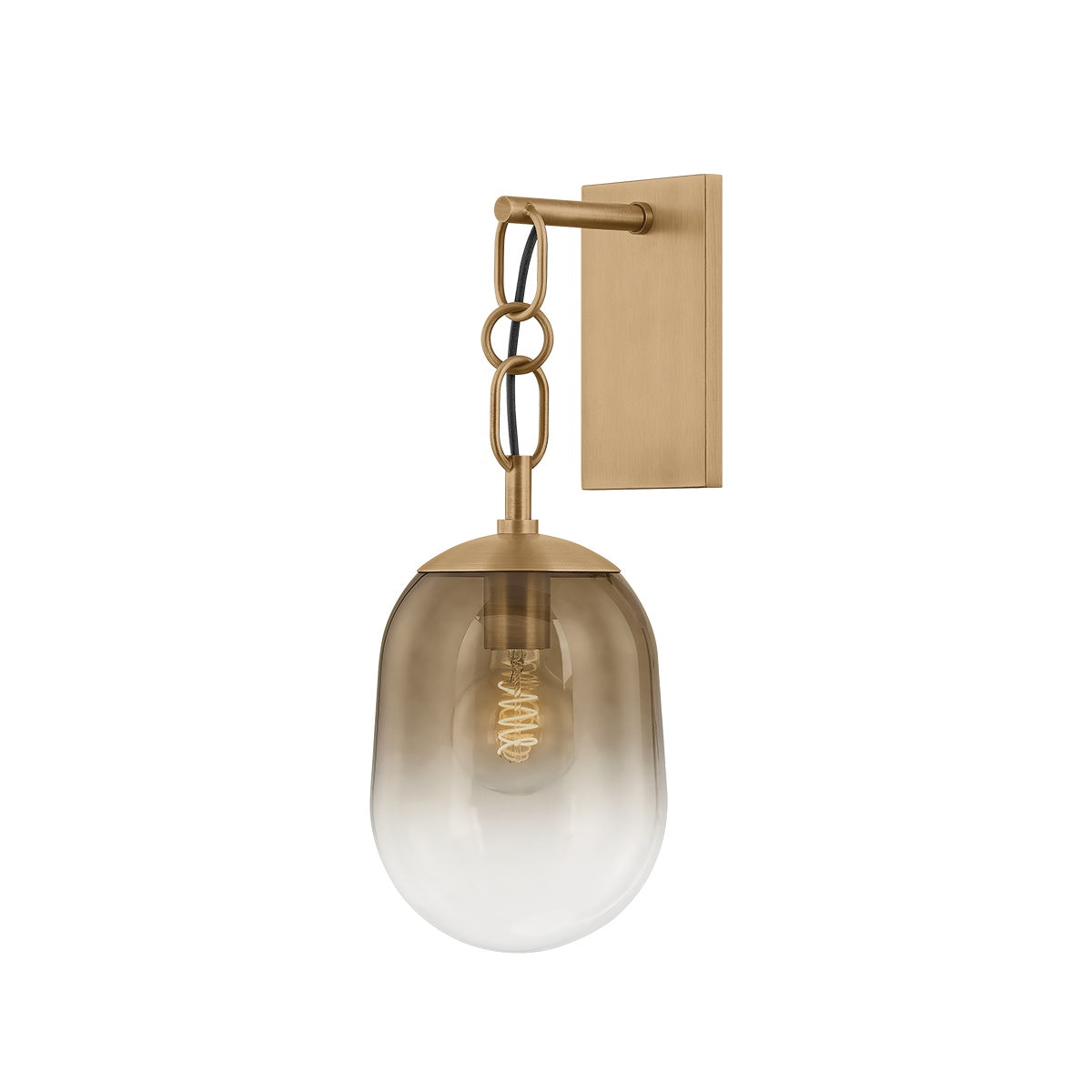 Harvey Wall Sconce, Patina Brass