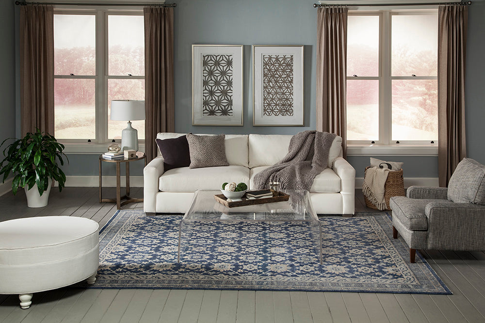 Benara Blue Hand Knotted Rug RUGS - wool Momeni