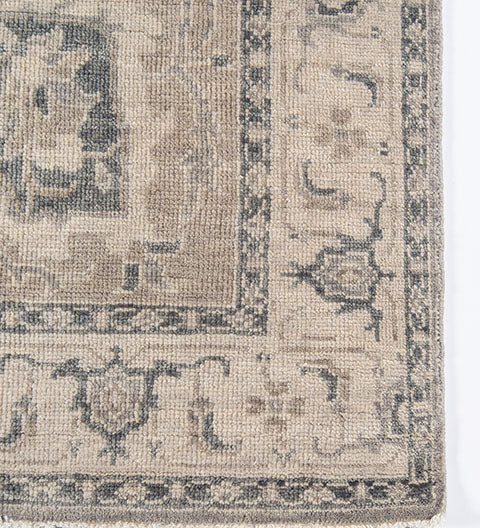 Benara Grey Hand Knotted Rug RUGS - wool Momeni