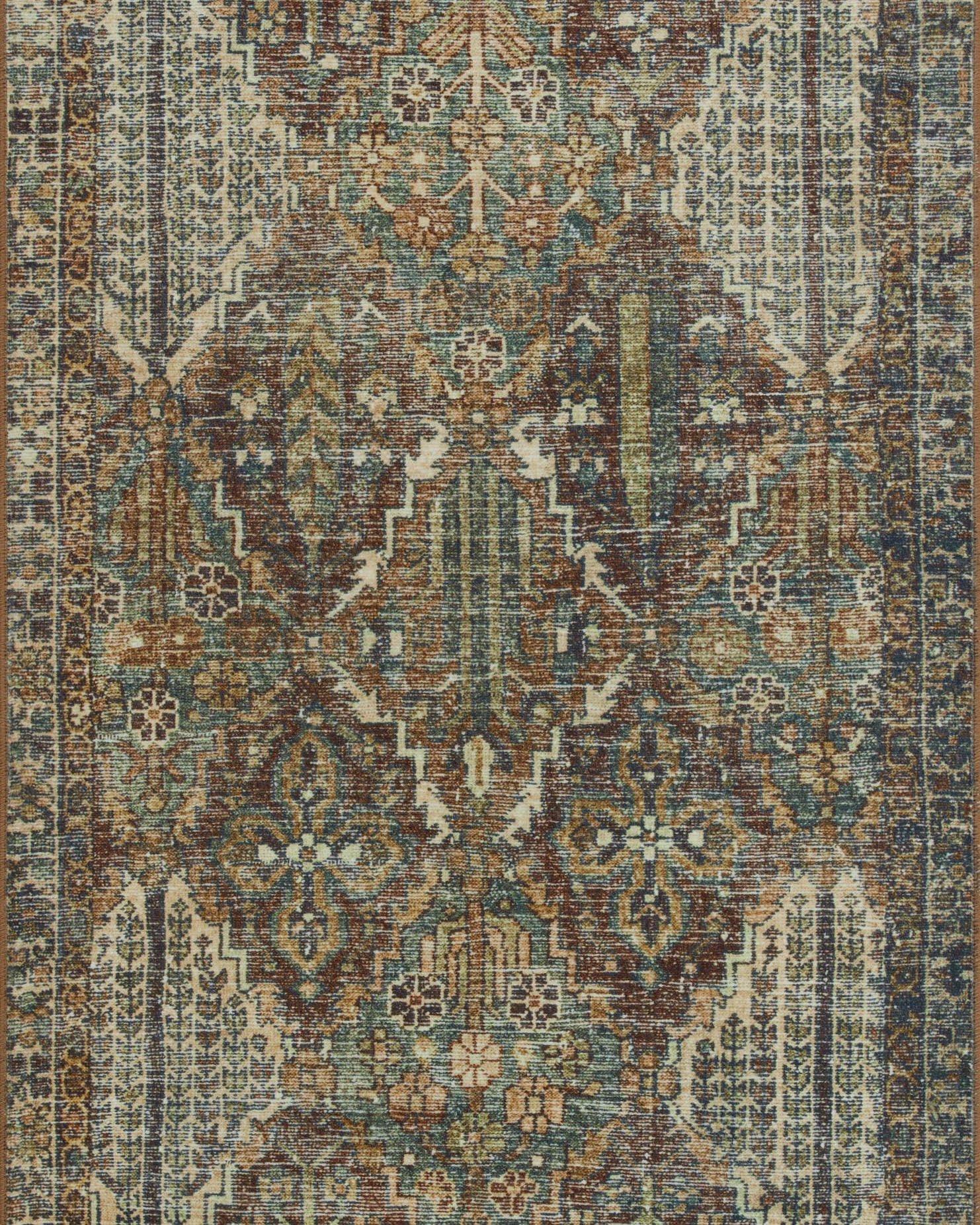 Magnolia Home by Joanna Gaines x Loloi Banks Spice / Blue Rug 1 - RUGS - patterned Loloi