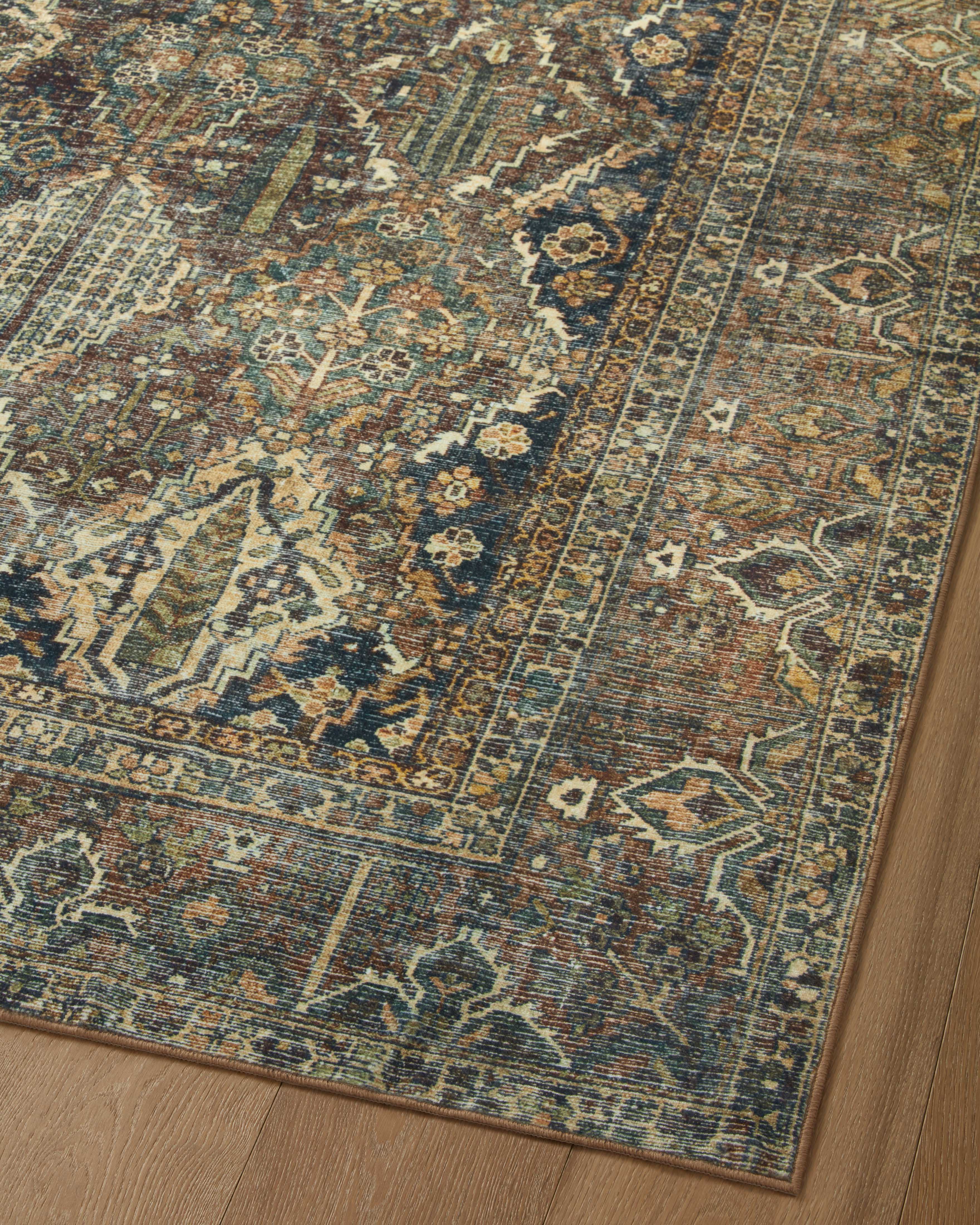 Magnolia Home by Joanna Gaines x Loloi Banks Spice / Blue Rug 1 - RUGS - patterned Loloi