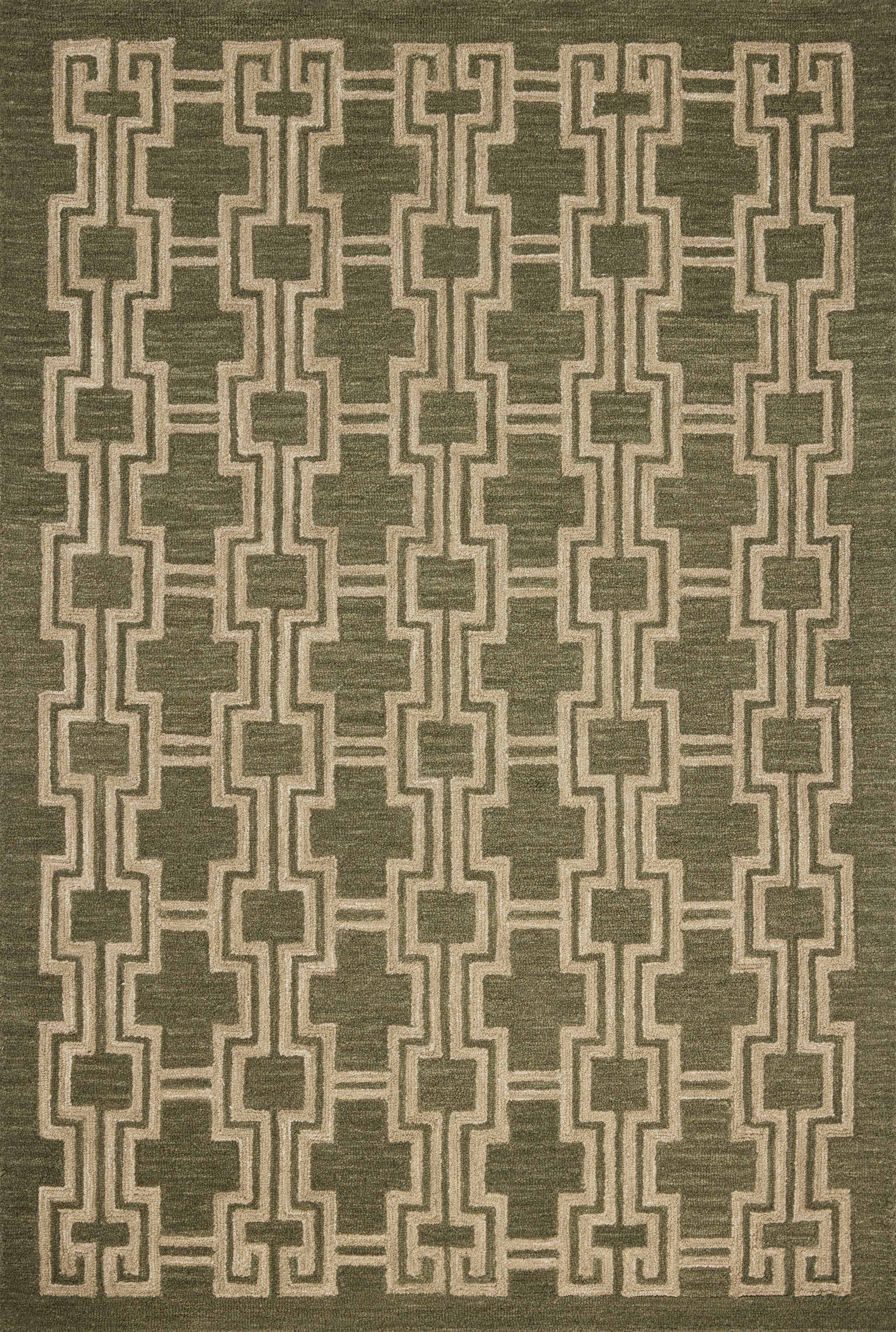 Jeremiah Brent x Loloi Barrow Moss / Beige Rug RUGS-geometric Loloi