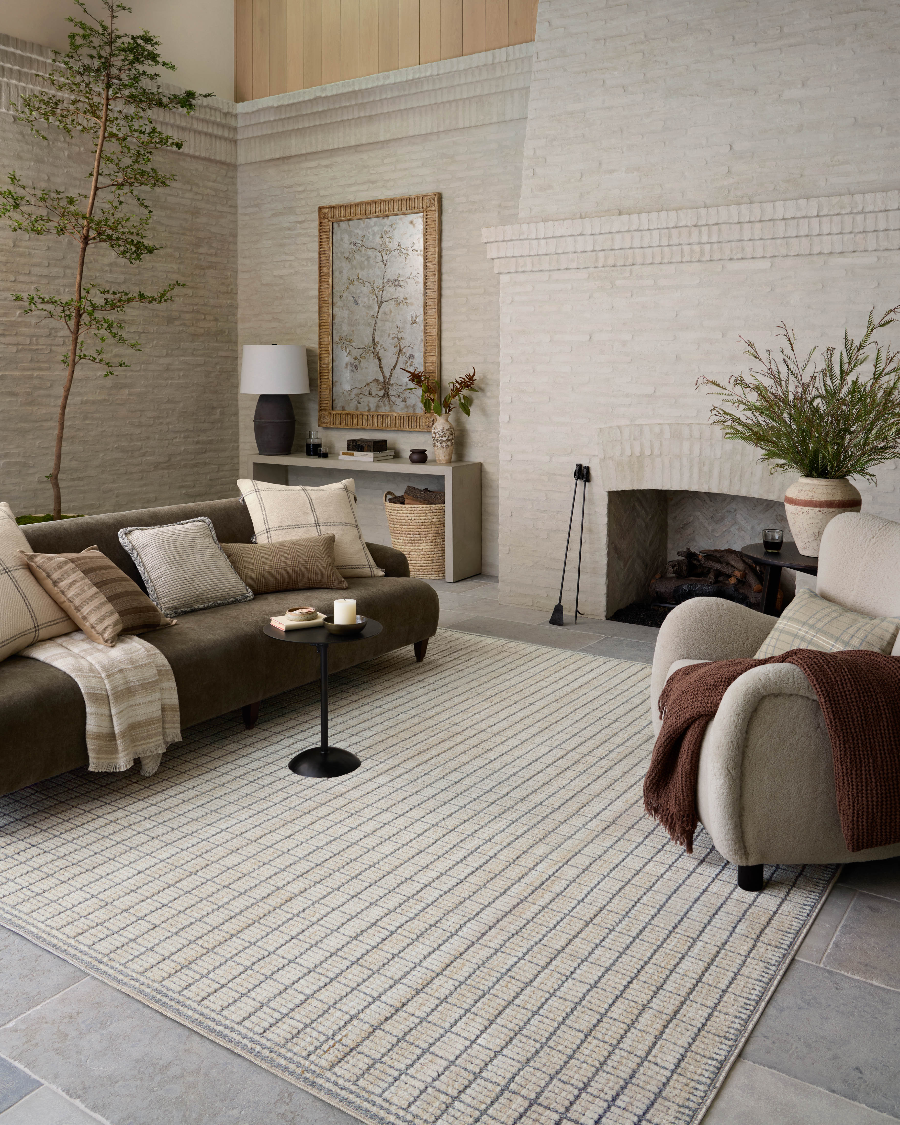OVERSTOCK - Amber Lewis x Loloi Bexley Slate / Natural Rug - 7'10" x 10' IN STORE - Sale Rugs Loloi