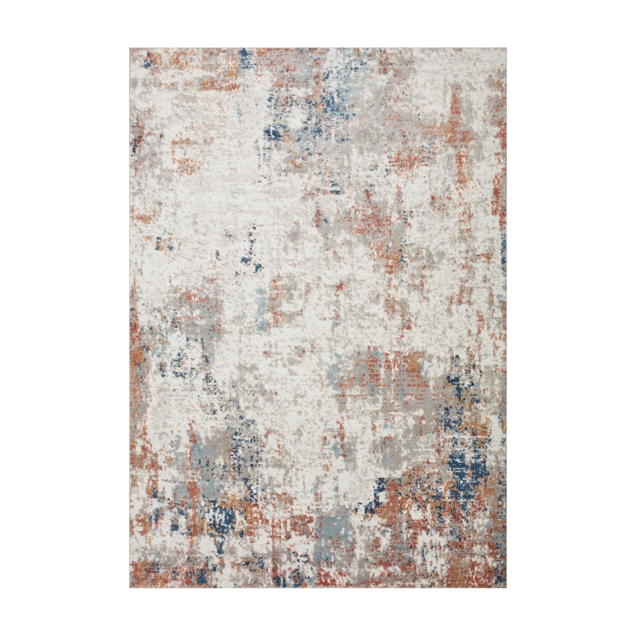 Loloi Bianca Ivory / Multi Rug, 18" x 18"