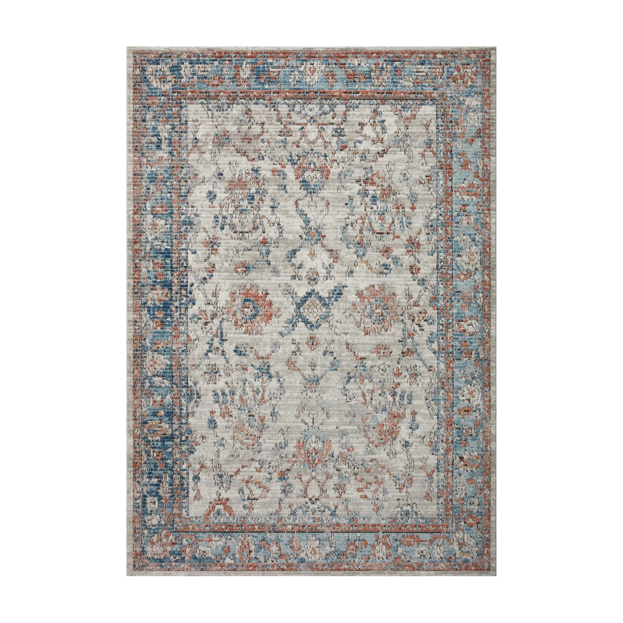 Loloi Bianca Dove / Multi Rug, 18" x 18"
