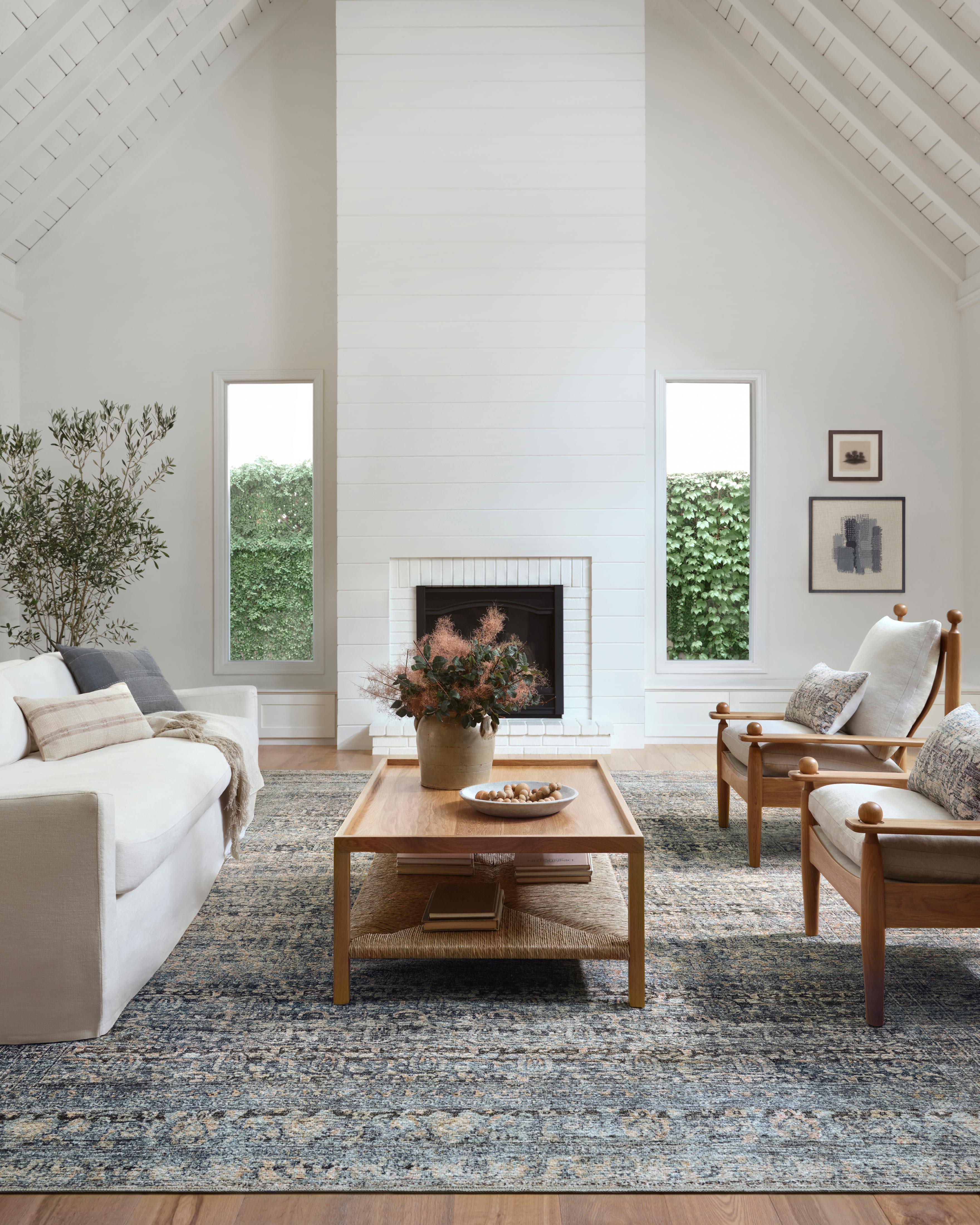 Amber Lewis x Loloi Billie Denim / Blush Rug 0-patterned rugs Loloi
