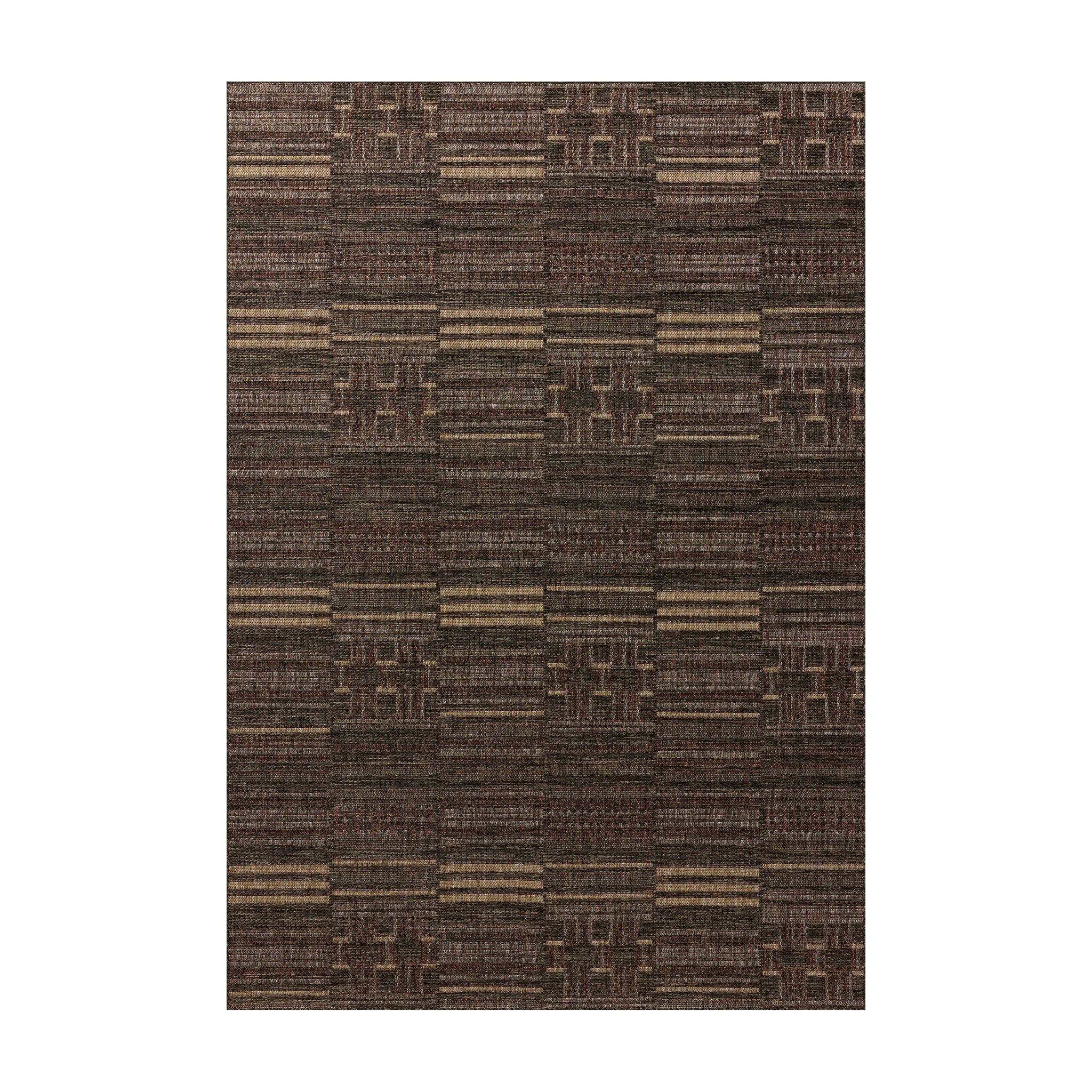 Loloi Birch Spice / Tobacco Indoor/Outdoor Rug, 18" x 18"