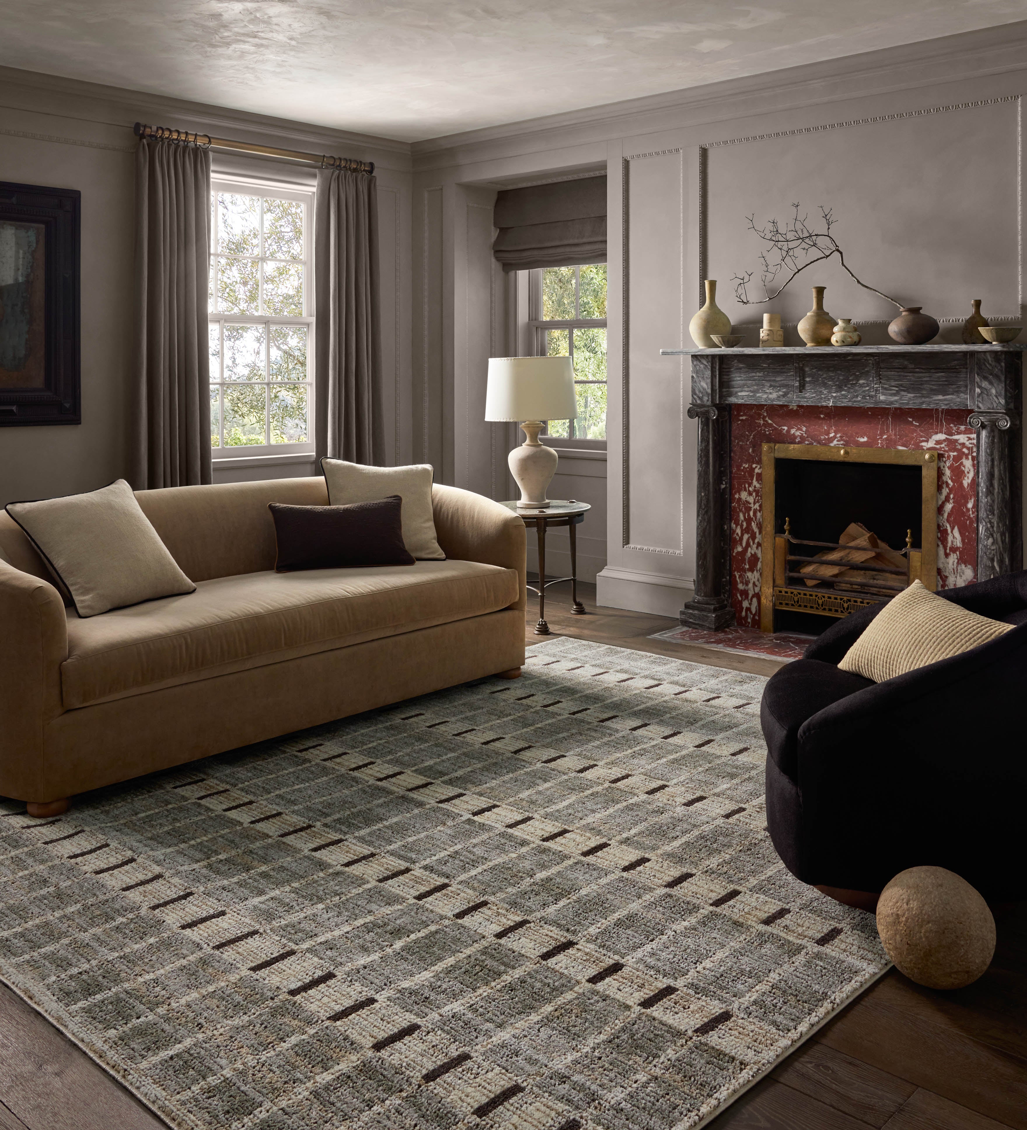 Jeremiah Brent x Loloi Bleecker Sage / Granite Rug RUGS-geometric Loloi