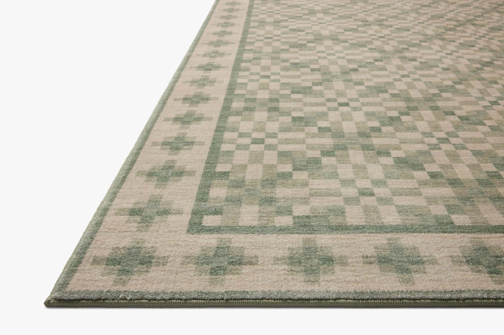 Chris Loves Julia x Loloi Bobby Beige / Green Rug - Rug & Weave