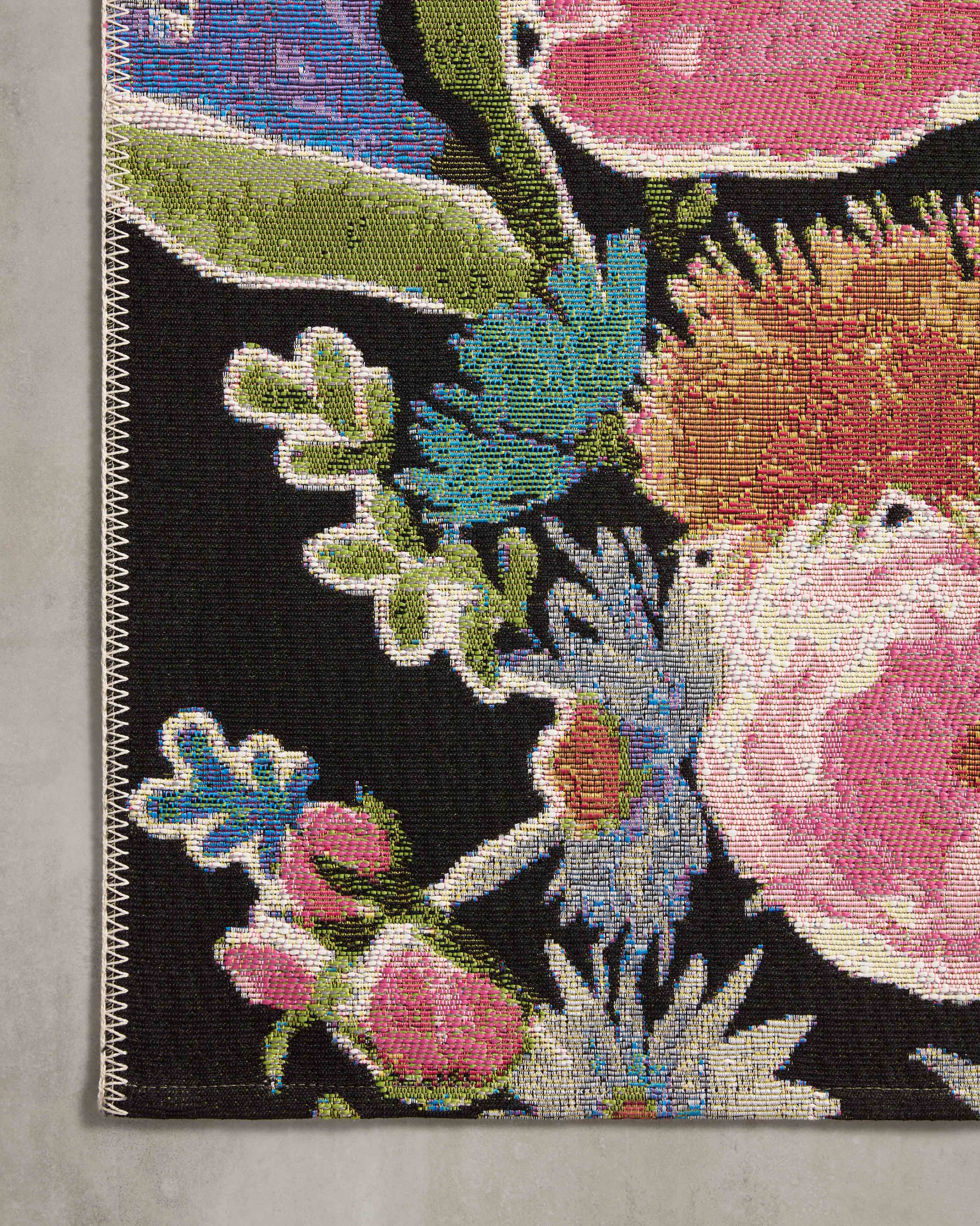 Loloi Botanical Black / Multi Rug RUGS - synthetic Loloi