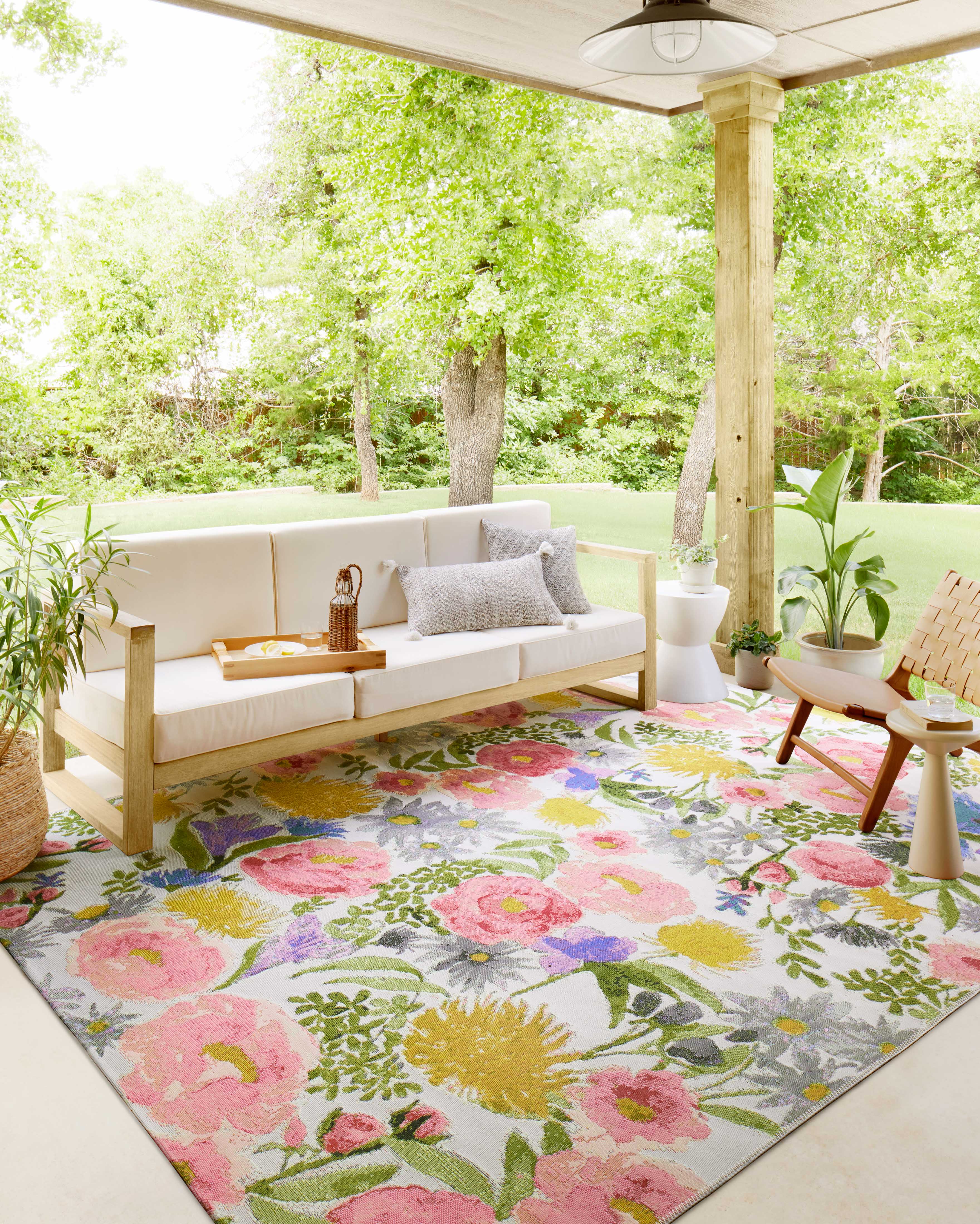 Loloi Botanical Ivory / Multi Rug RUGS - synthetic Loloi