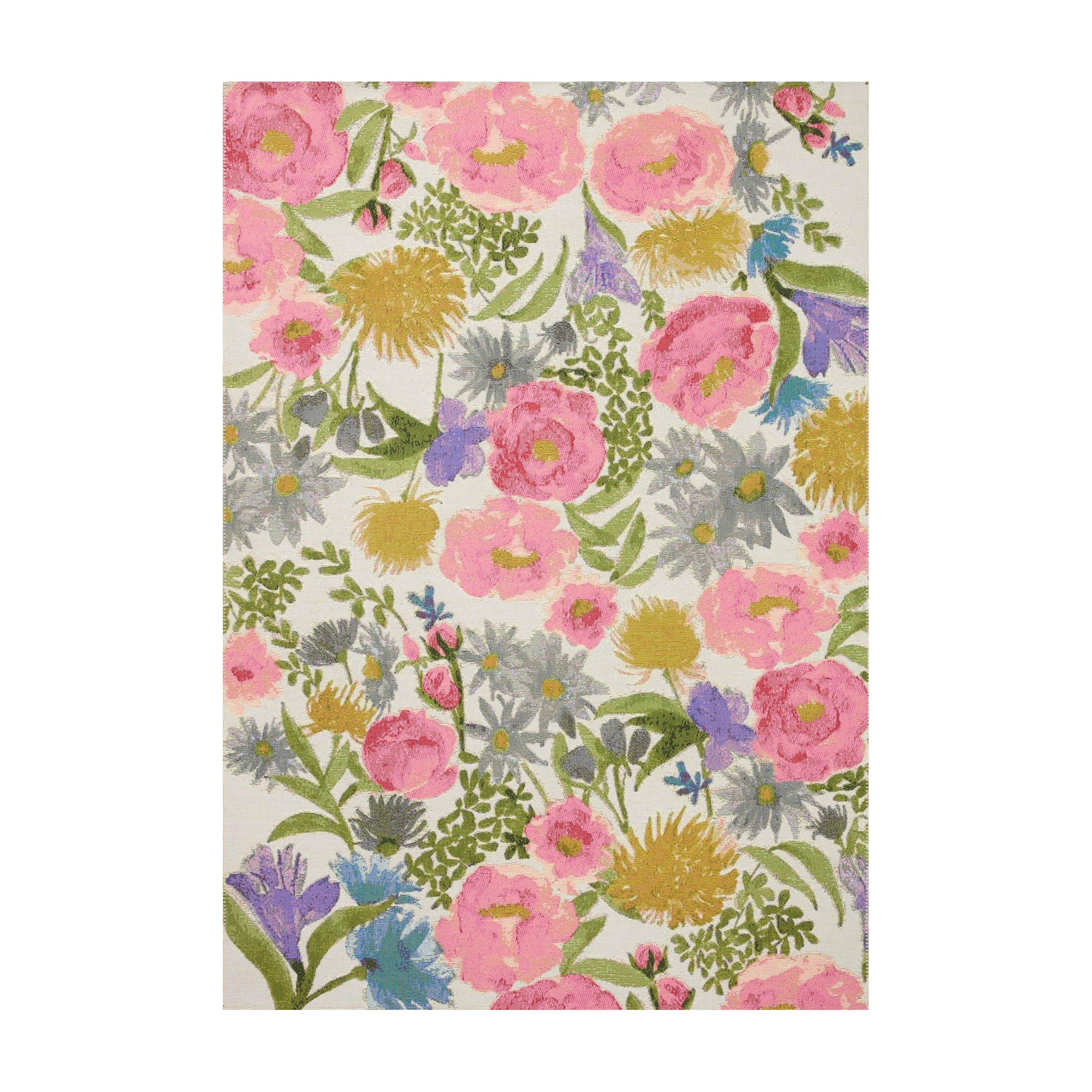 Loloi Botanical Ivory / Multi Rug, 18" x 18"