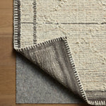 Amber Lewis x Loloi Bowie Ivory / Mocha Rug RUGS - wool Loloi