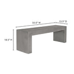 Lowen Outdoor Bench FURNITURE - outdoor bench Moe's Furniture