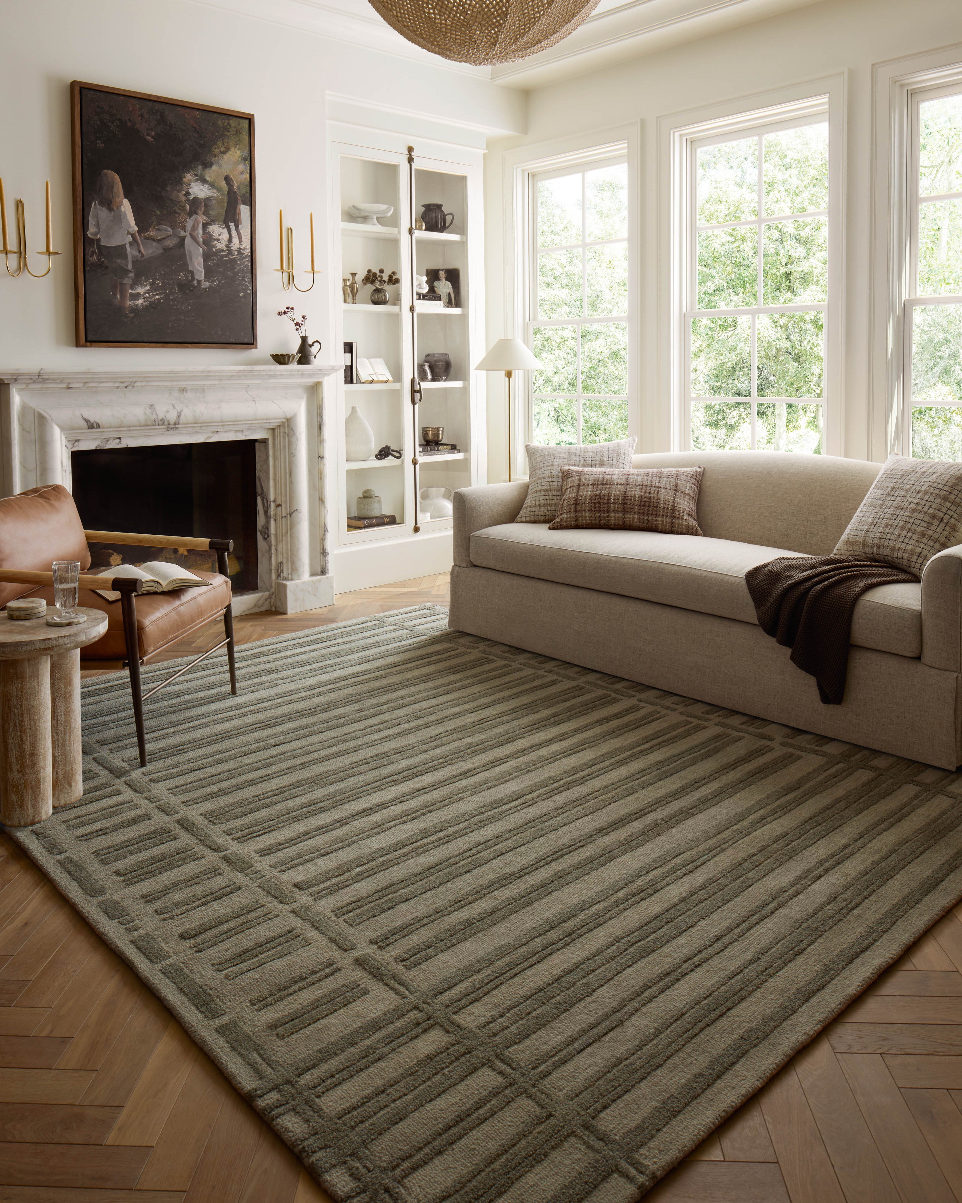 Chris Loves Julia x Loloi Bradley Sage / Olive Rug 0-RUGS-wool Loloi