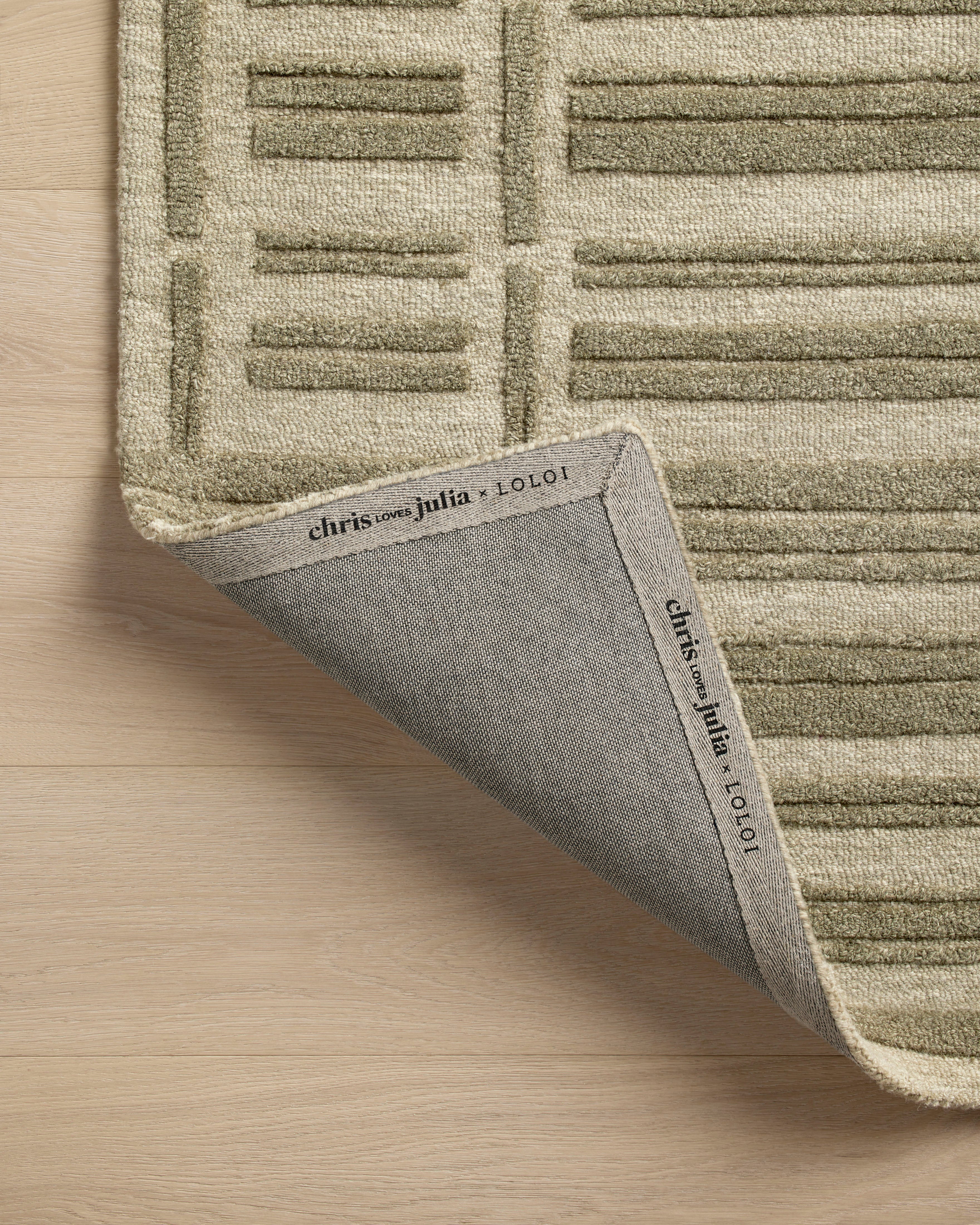 Chris Loves Julia x Loloi Bradley Sage / Olive Rug 0-RUGS-wool Loloi