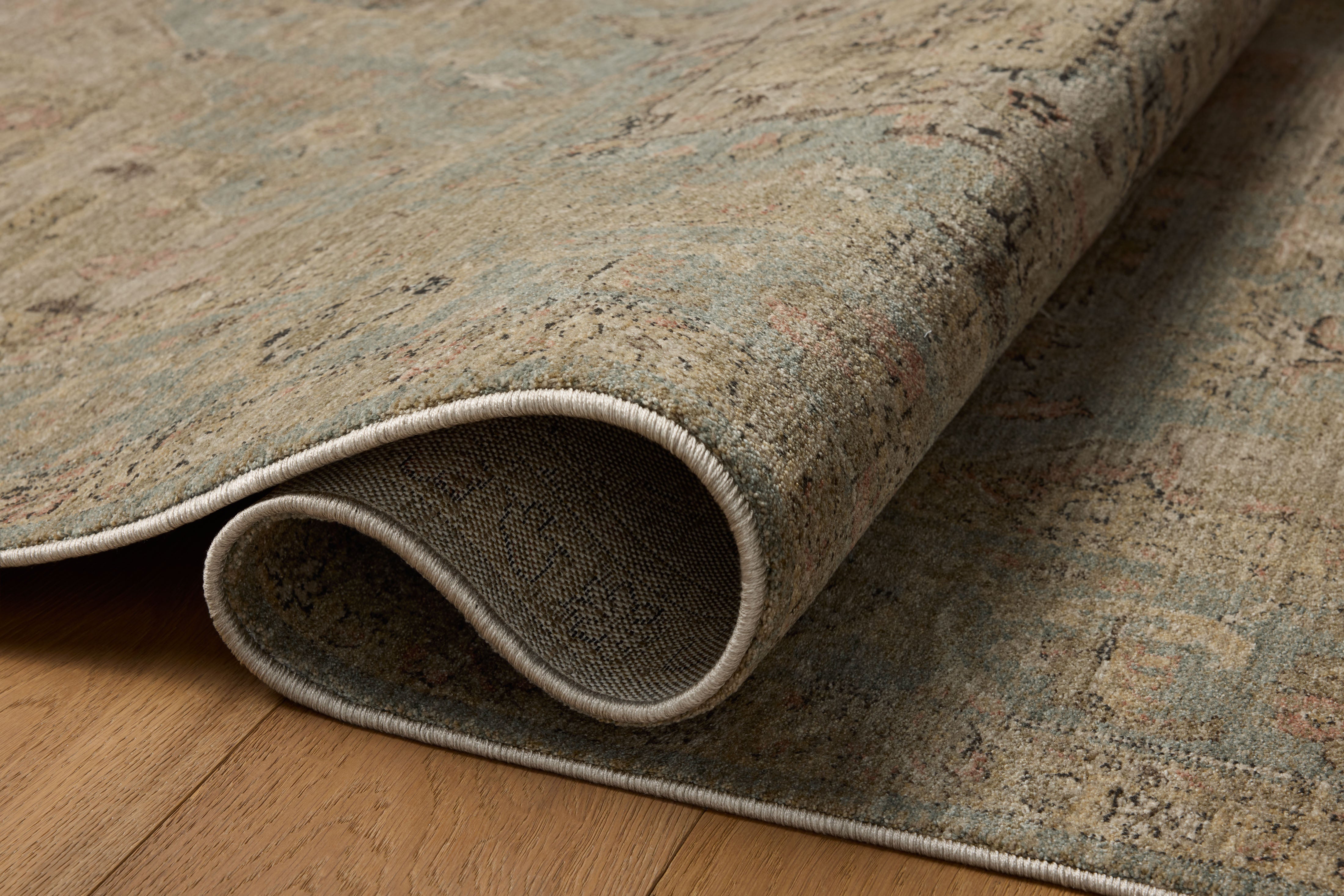 Loloi Briar Sky / Moss Square Rug RUGS - synthetic Loloi