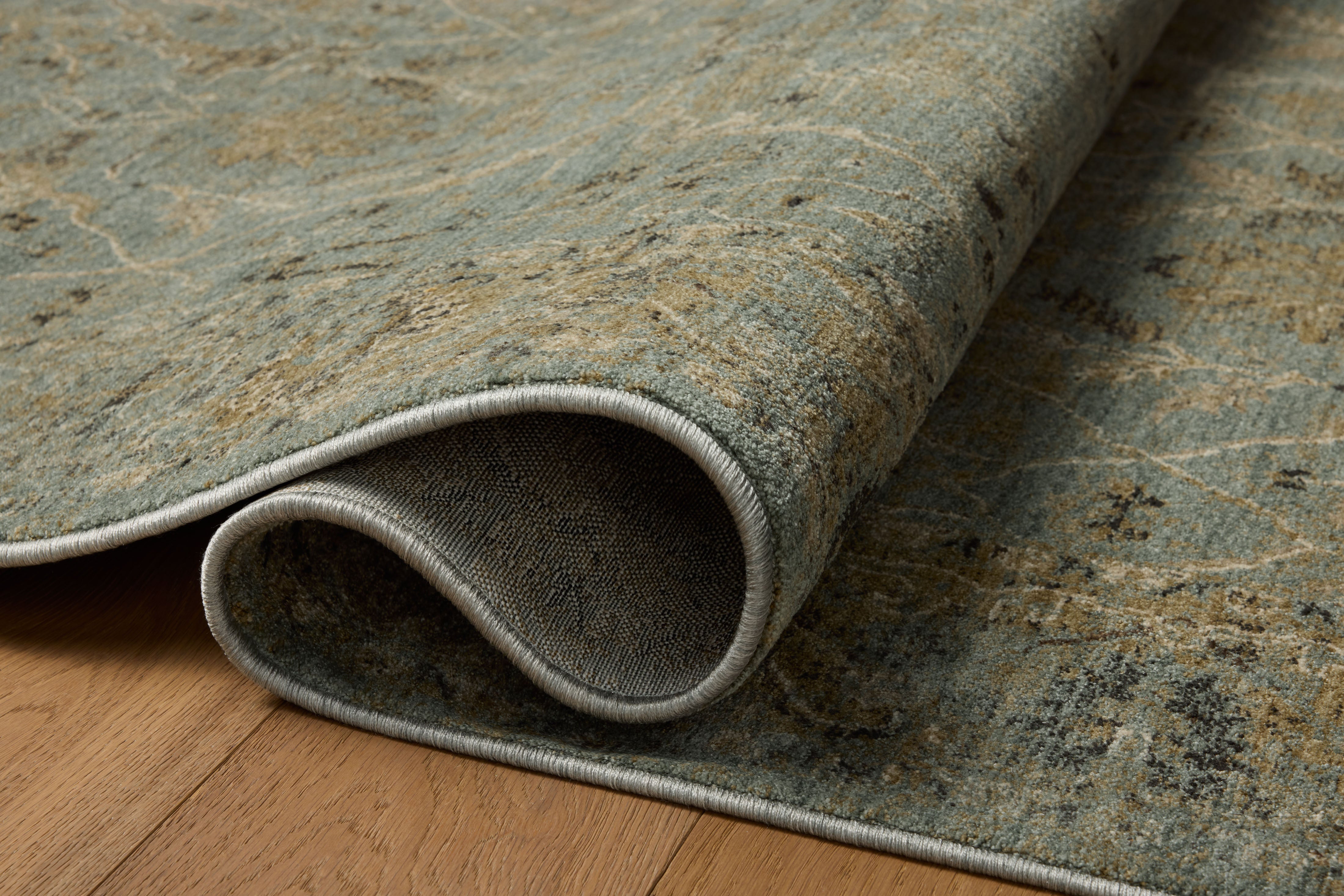 Loloi Briar Aqua / Olive Square Rug RUGS - synthetic Loloi