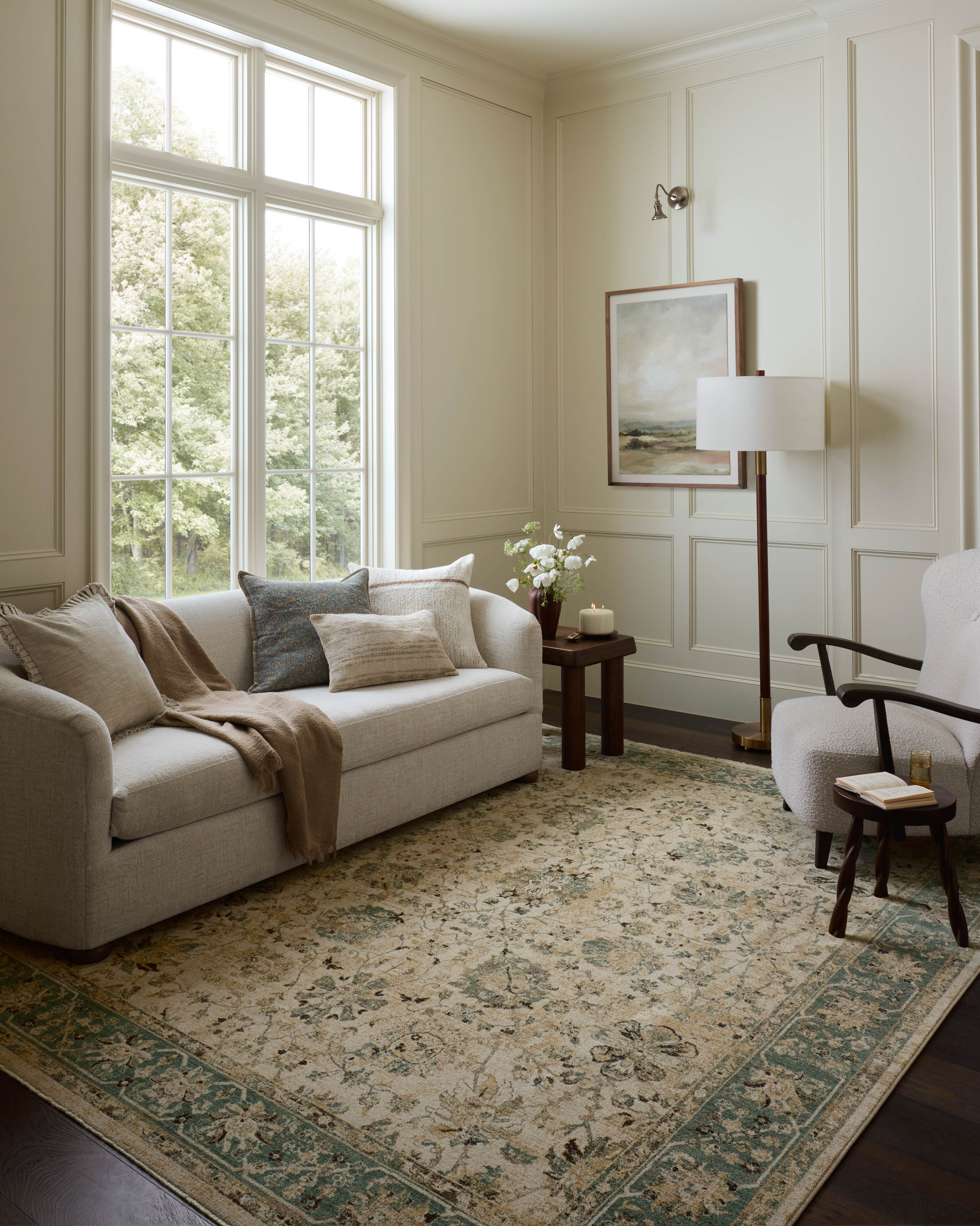 Loloi Briar Ant. Ivory / Blue Rug RUGS - synthetic Loloi