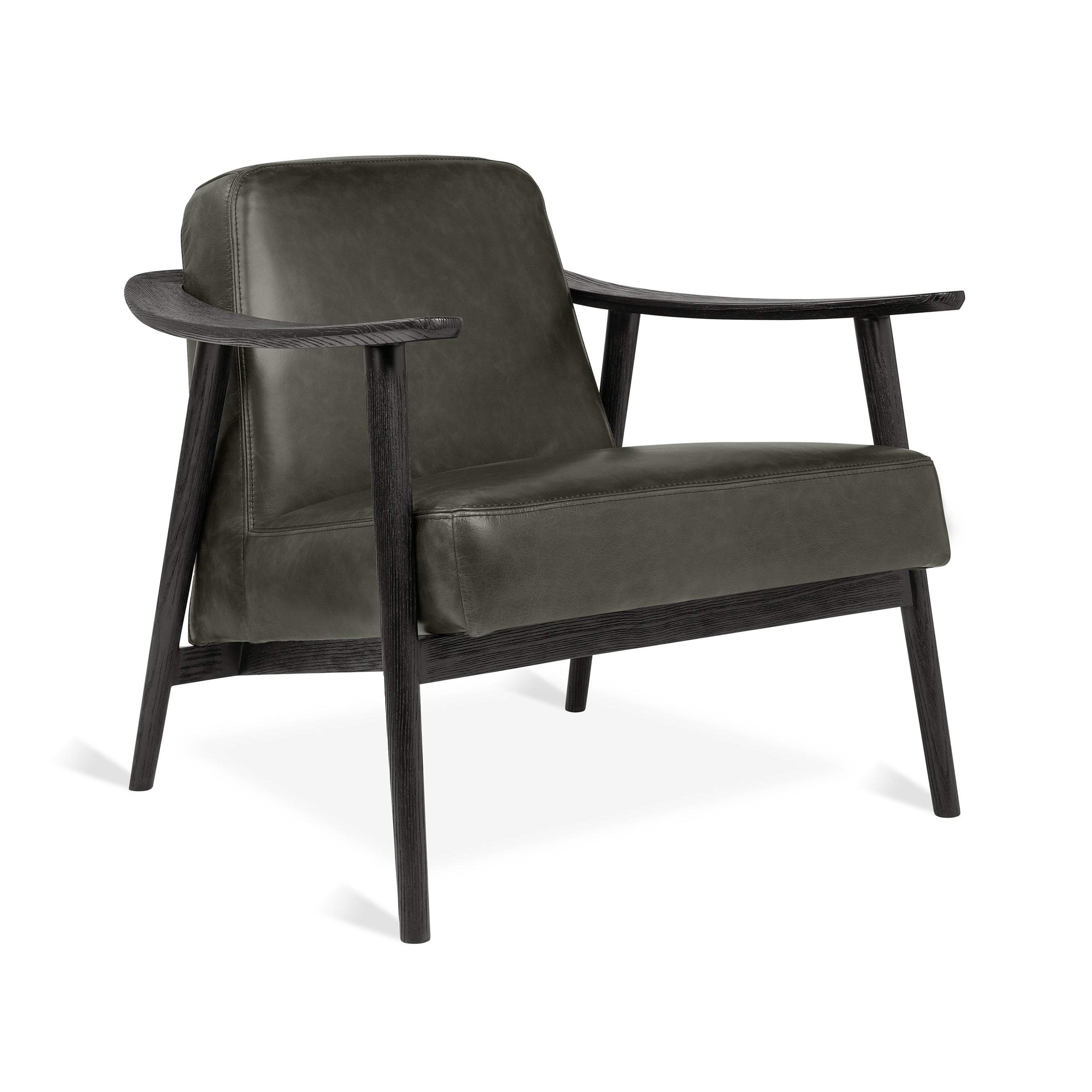 Gus* Modern Baltic Leather Chair FURNITURE - chairs Gus Tucson Char Leather Ash Black