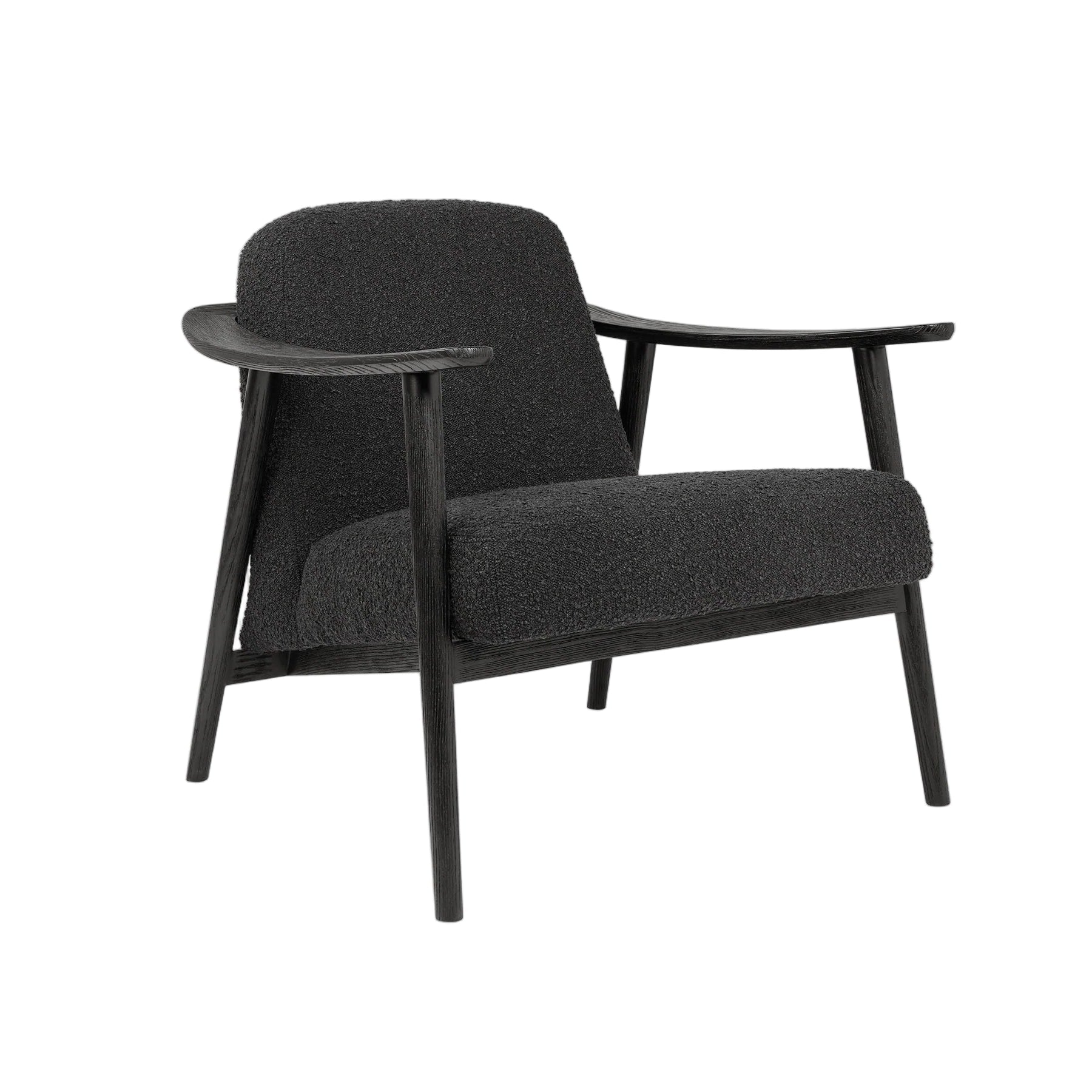 Gus* Modern Baltic Fabric Chair FURNITURE - lounge chair Gus Node Nocturne Black Ash