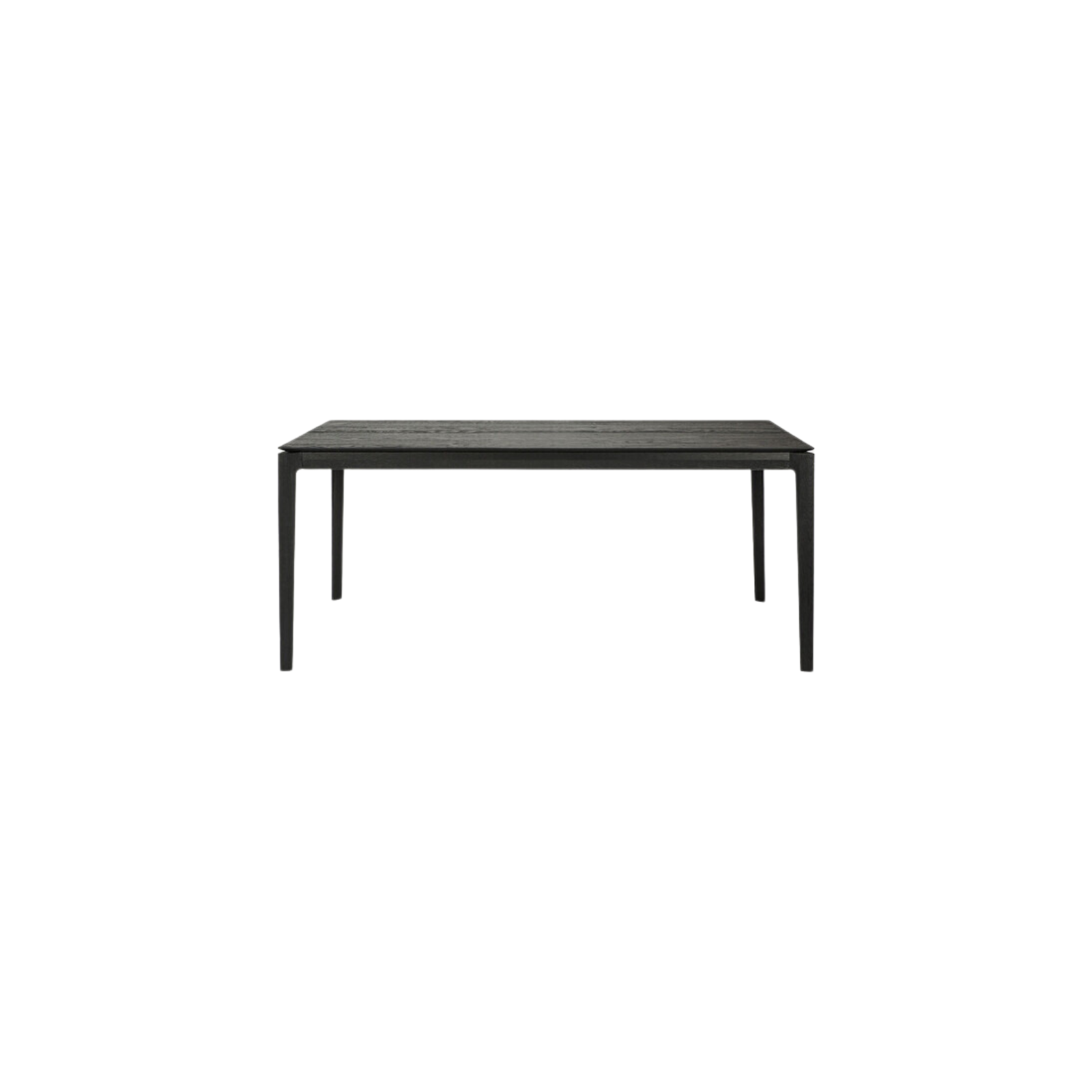 bok extendable dining table rectangular black oak - rug & weave