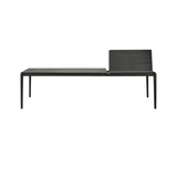 bok extendable dining table rectangular black oak - rug & weave